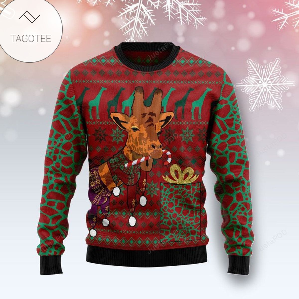 Giraffe Scarves Ugly Christmas Sweater