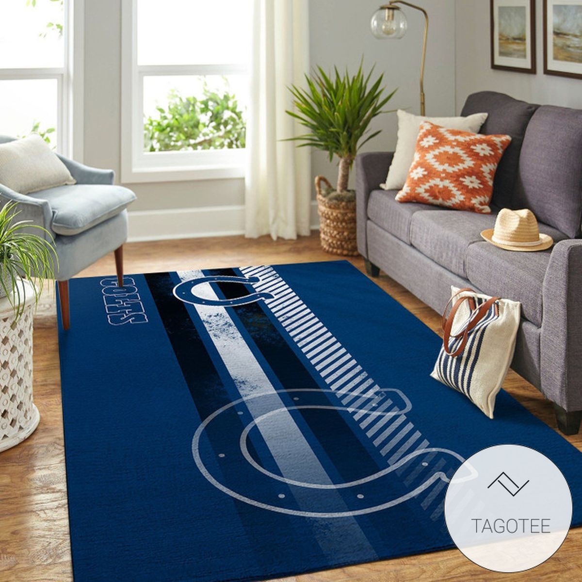 Indianapolis Colts Nfl Team Logo Nice Gift Home Decor Rectangle Area Rug