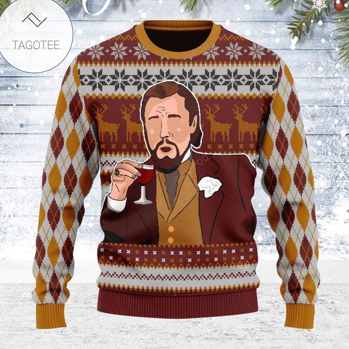 Merry Christmas Leo Laughing MemeUgly Christmas Sweater