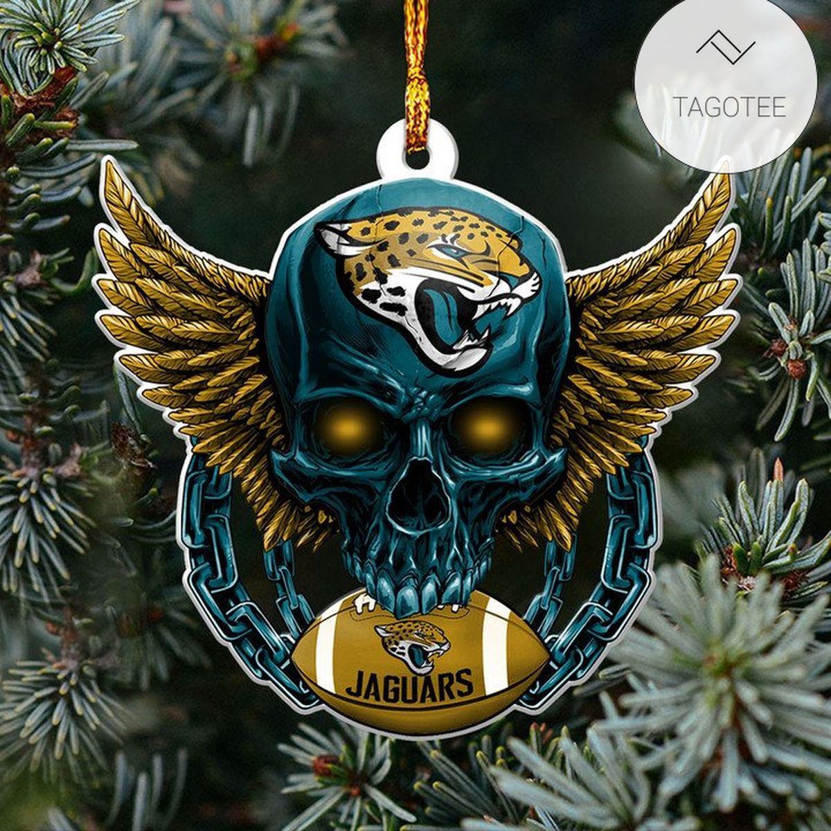 NFL Jacksonville Jaguars Xmas Ornament Skull