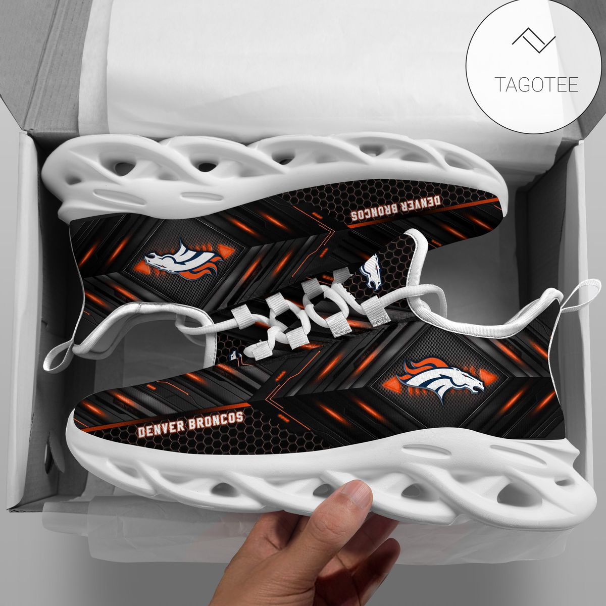 Top Rated Personalized Denver Broncos Football Team Clunky Sneakers Max Soul Shoes