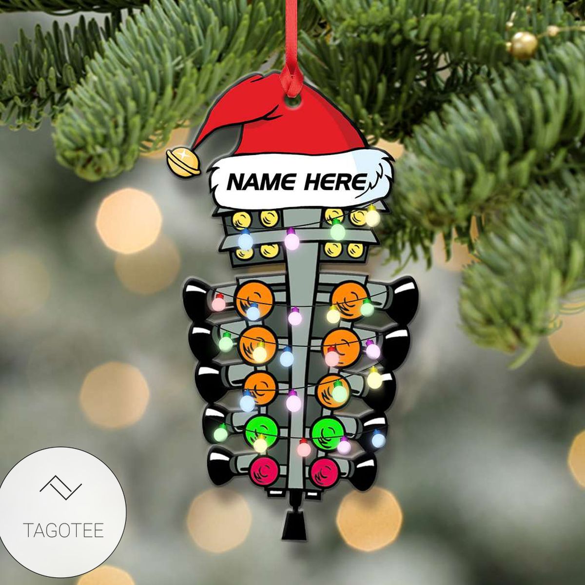 Personalized Racing Christmas Ornament