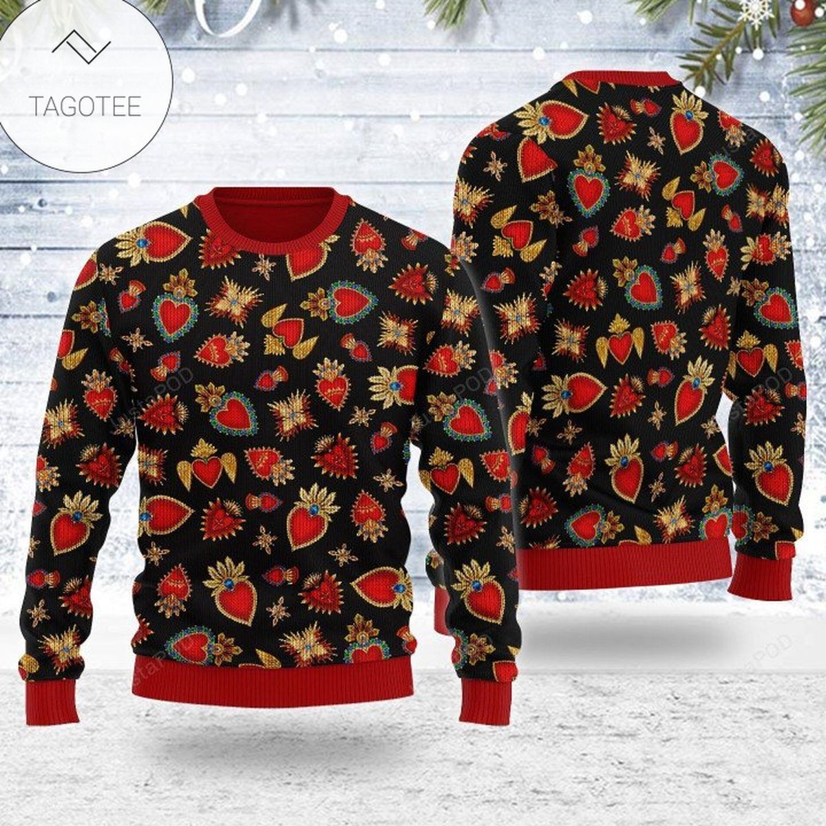 Sacred Heart Ugly Christmas Sweater