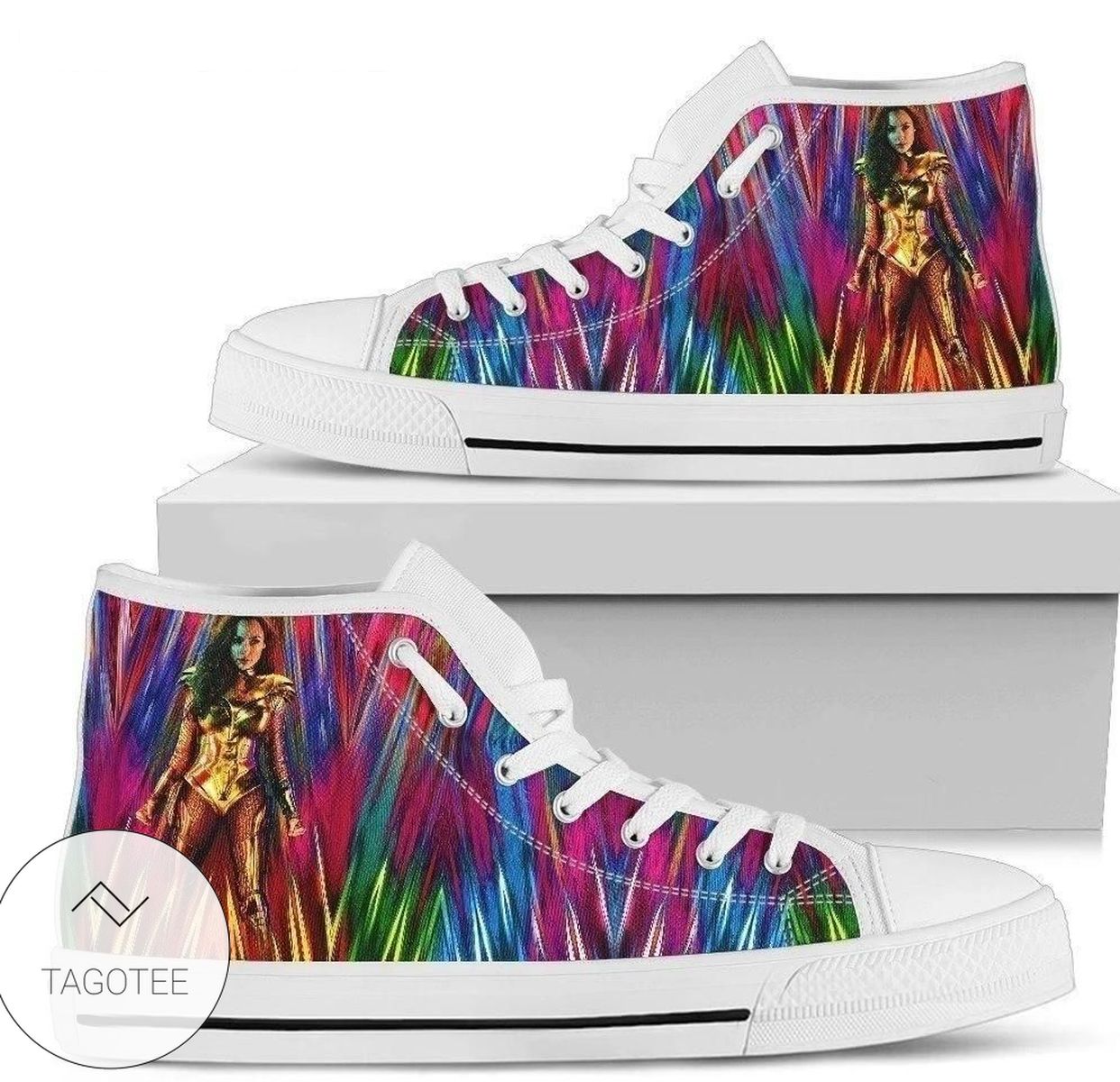 Wonder Woman High Top Shoes Sneakers Colorful High Top Shoes