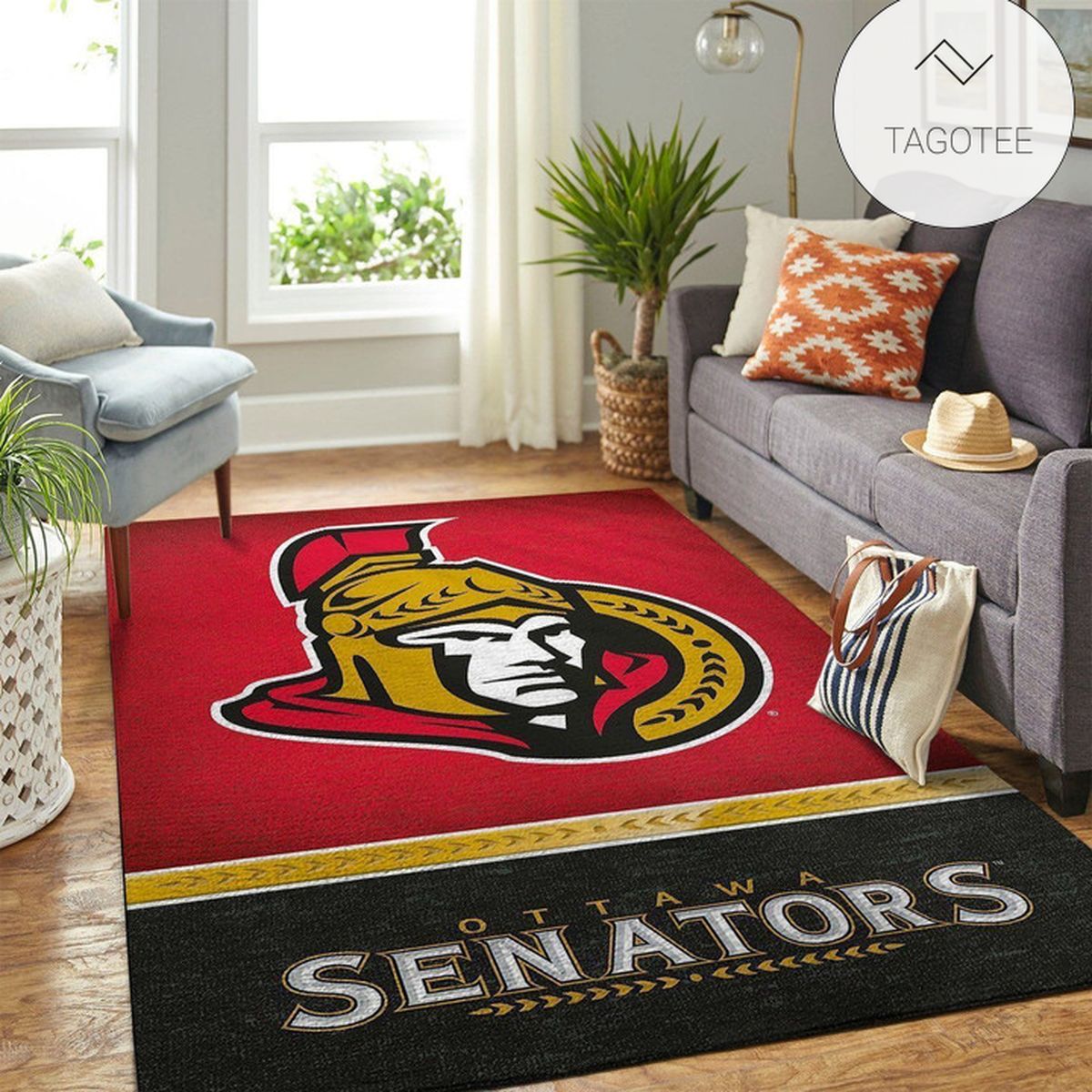 Top Rated Ottawa Senators NHL Team Logo Style Nice Gift Home Decor Rectangle Area Rug