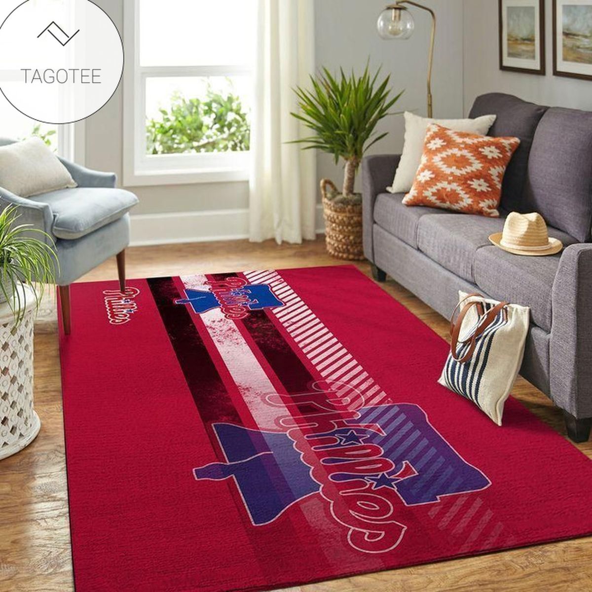 Philadelphia Phillies Area Rug MLB Baseball Team Logo Carpet Living Room Rugs Floor Decor 20030437