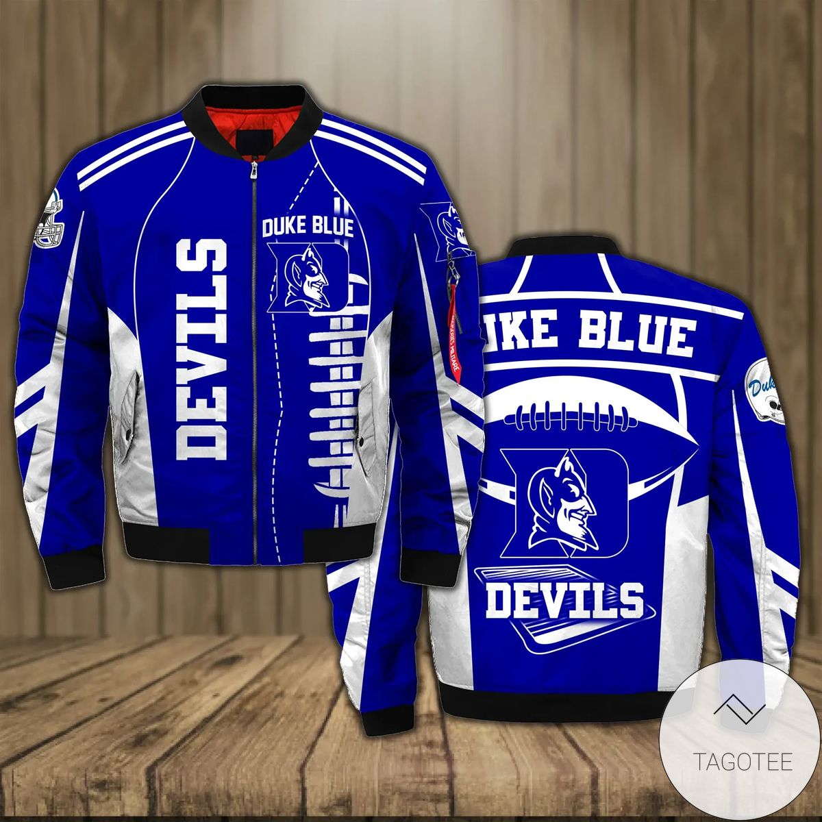 Duke Blue Devils Football Team 3d Printed Unisex Bomber Jacket