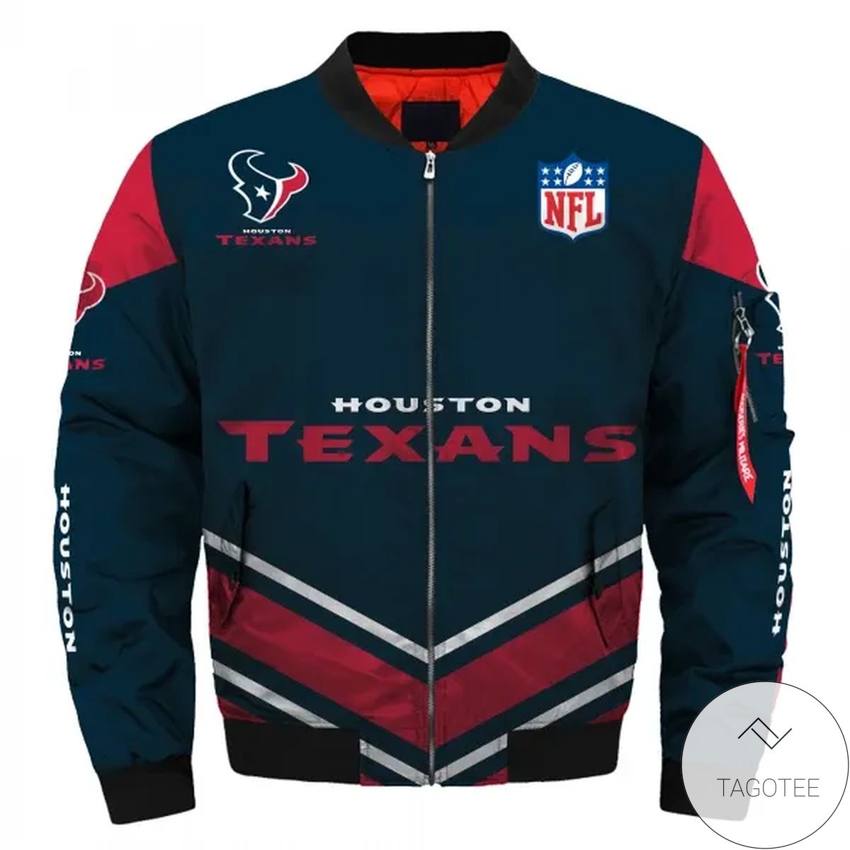 Houston Texans Logo Professional Football Team 3d Printed Unisex Bomber Jacket
