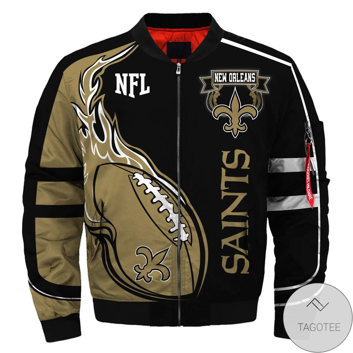 New Orleans Saints The National Football League 3d Printed Unisex Bomber Jacket