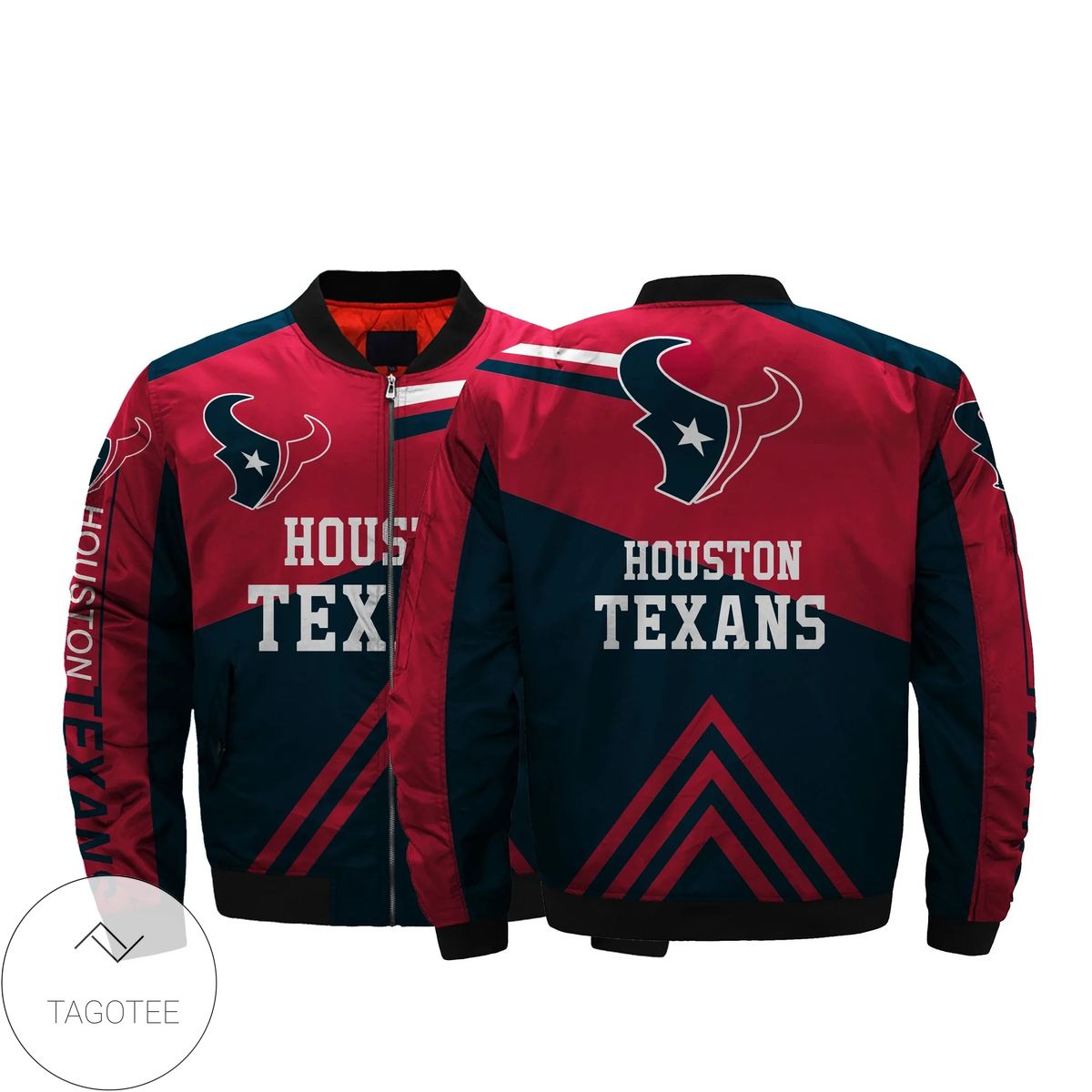 Nfl Jackets Men 3d Fullprint Houston Texans Bomber Jacket For Sale