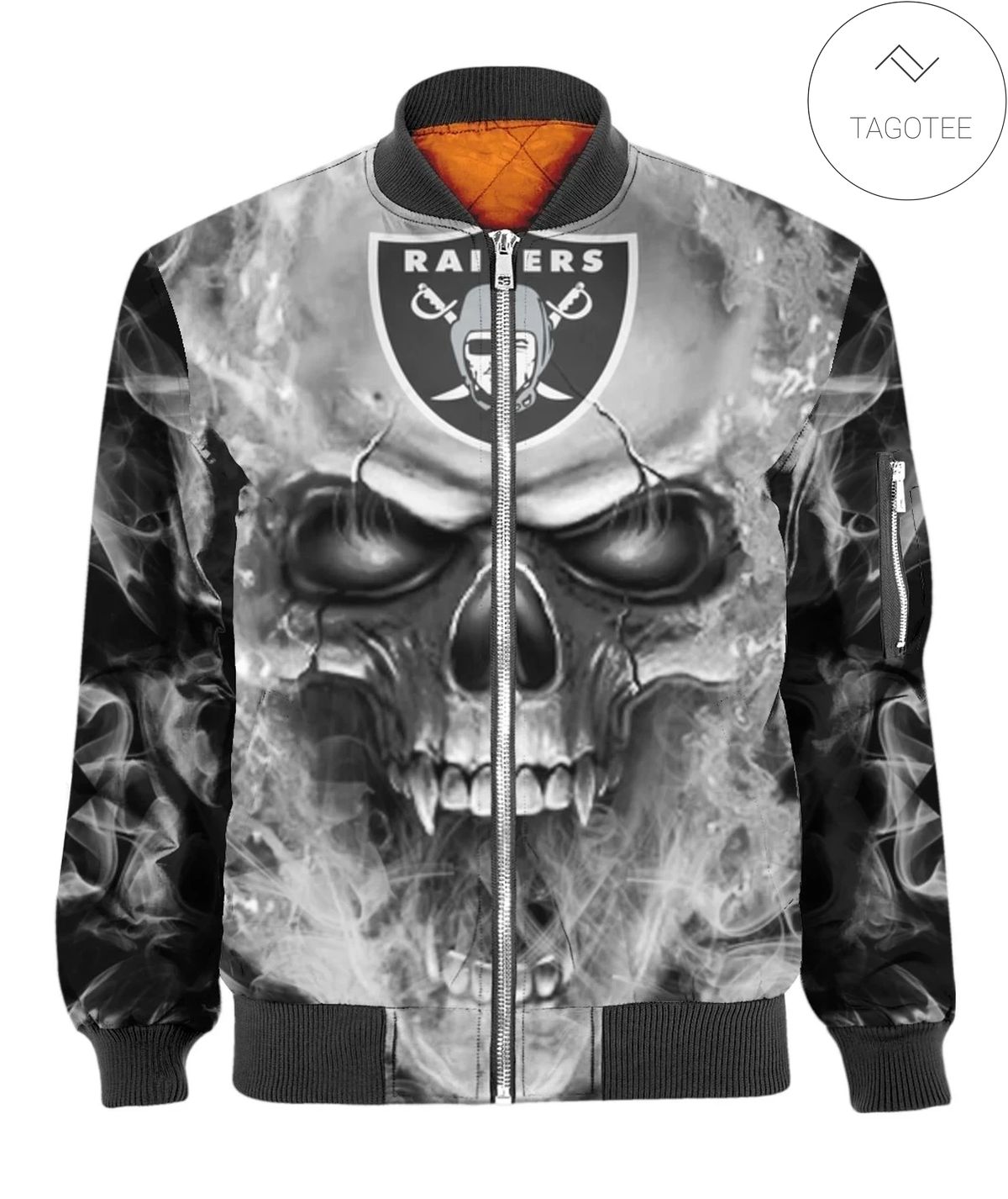 Oakland Raiders Football Team Skull 3d Printed Unisex Bomber Jacket