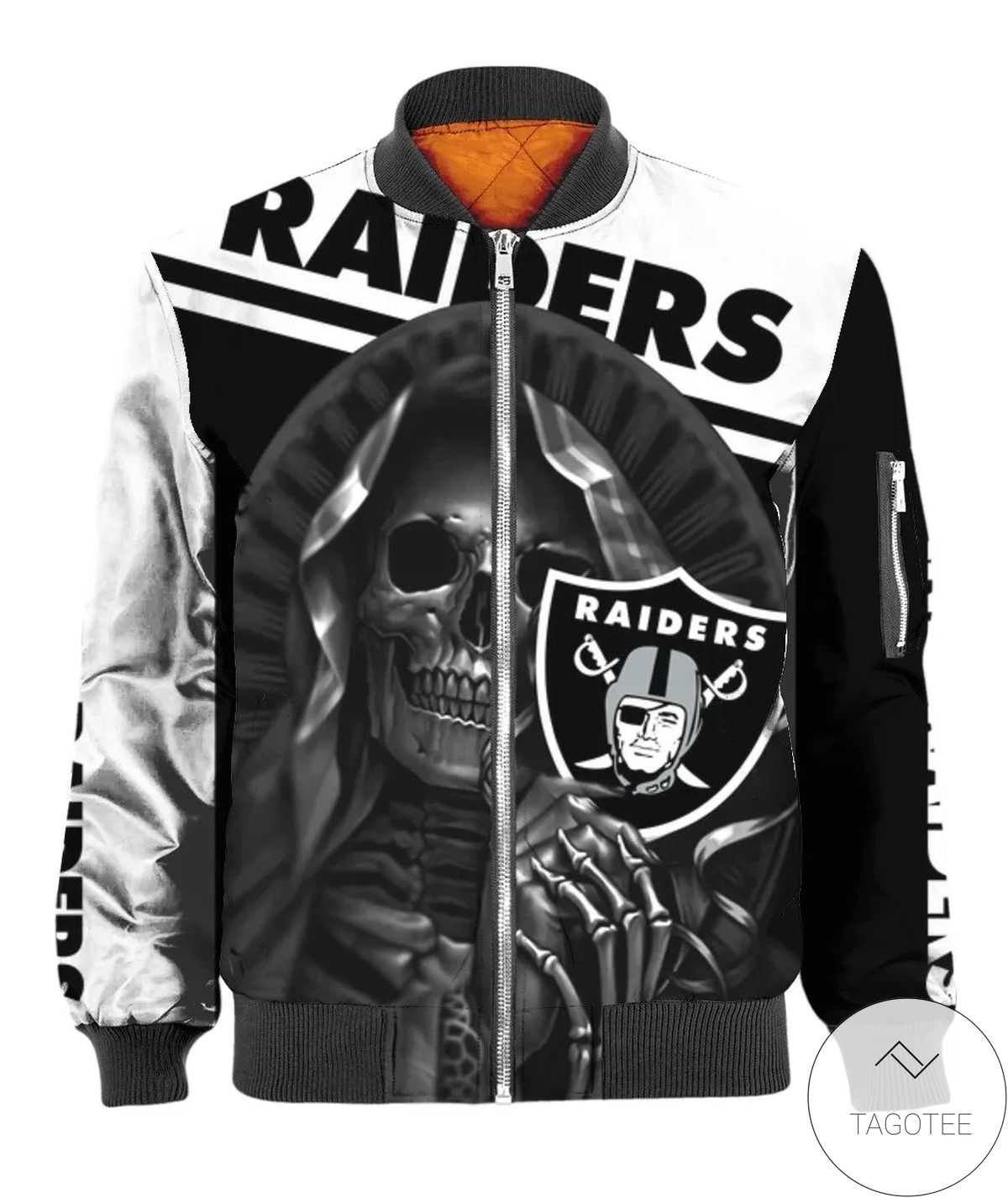 Oakland Raiders Football Team Skull Team 3d Printed Unisex Bomber Jacket