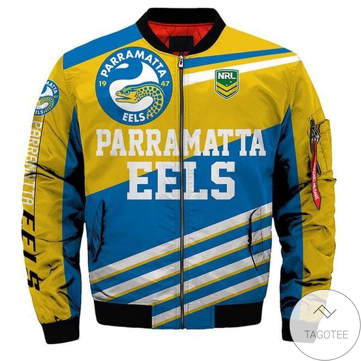 Parramatta Eels Professional Rugby Team 3d Printed Unisex Bomber Jacket