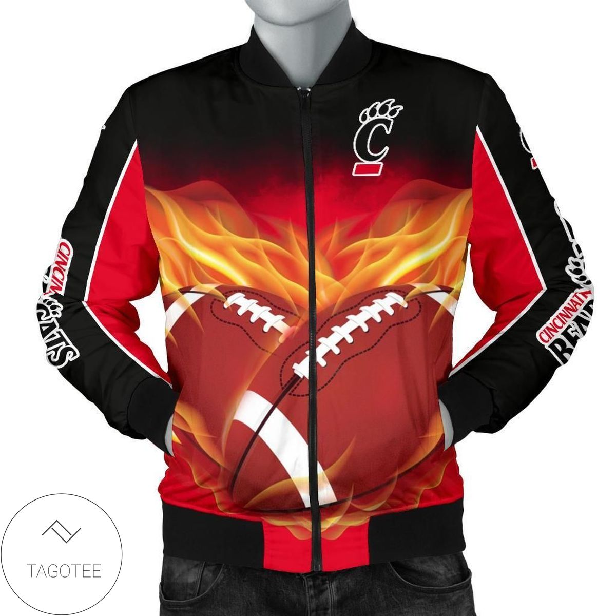 Playing Game With Cincinnati Bearcats 3d Printed Unisex Bomber Jacket