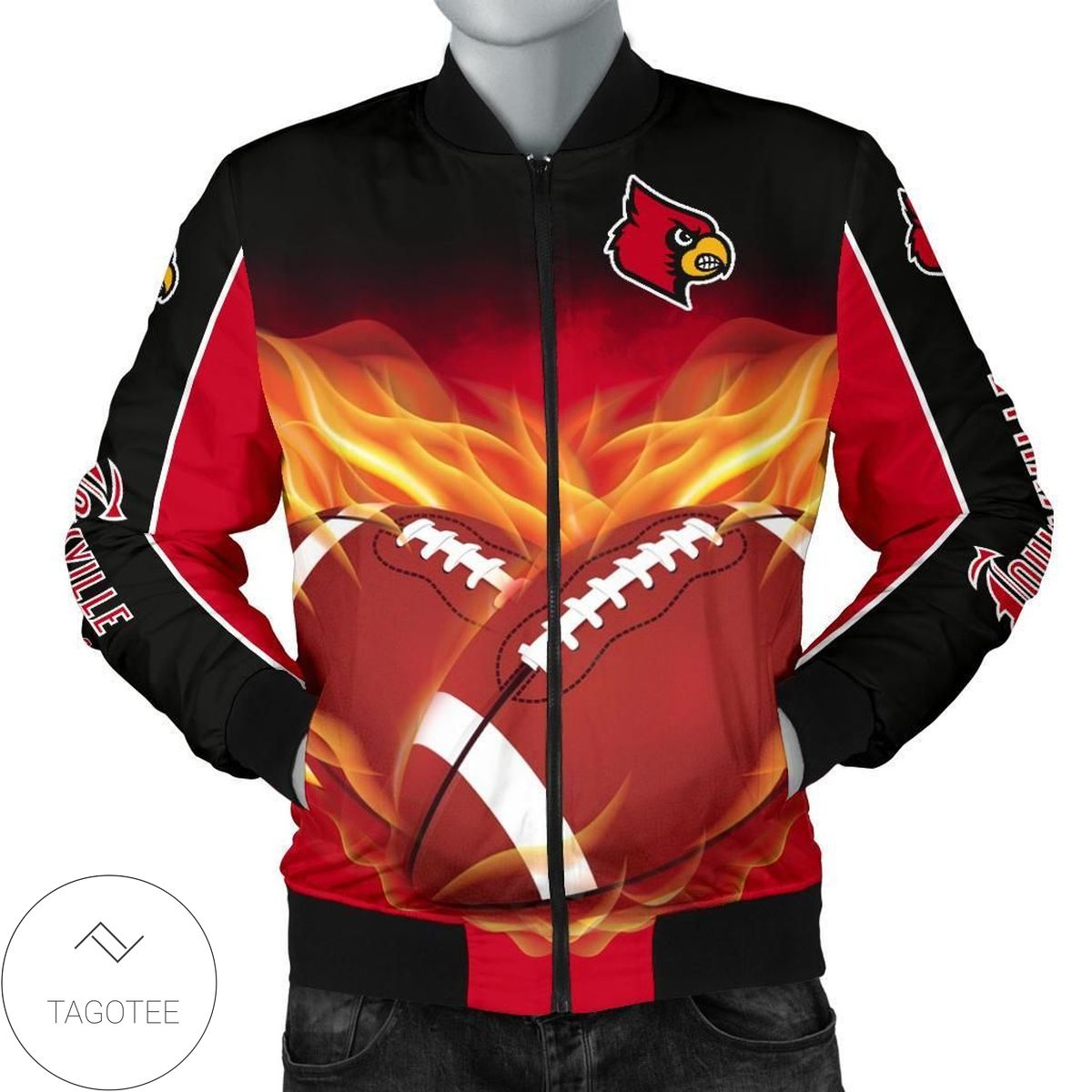 Playing Game With Louisville Cardinals 3d Printed Unisex Bomber Jacket