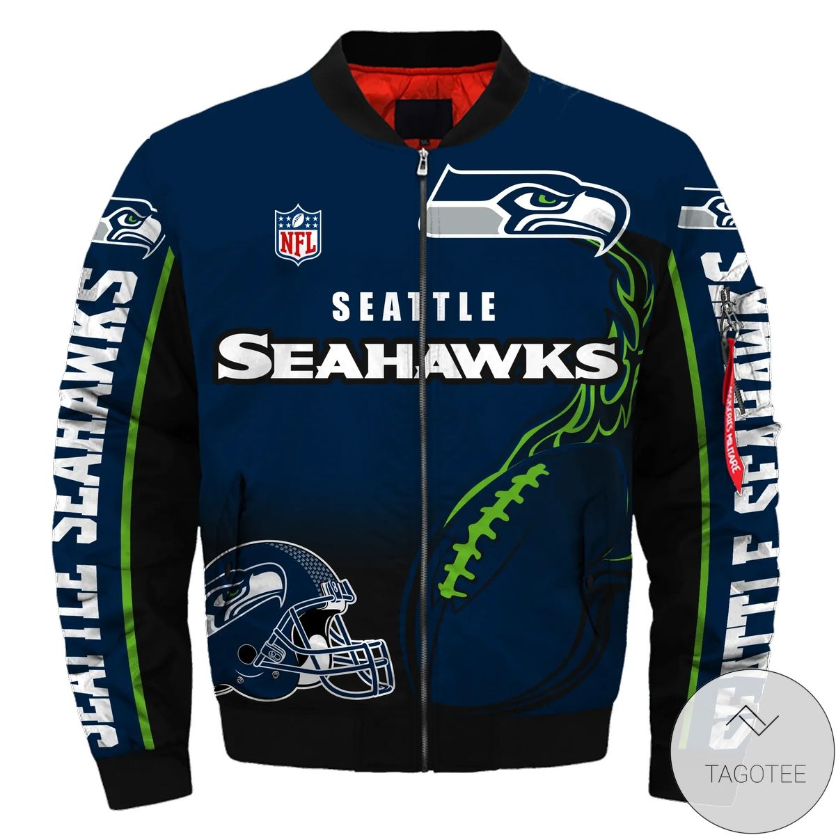 Seattle Seahawks 3d Printed Unisex Bomber Jacket