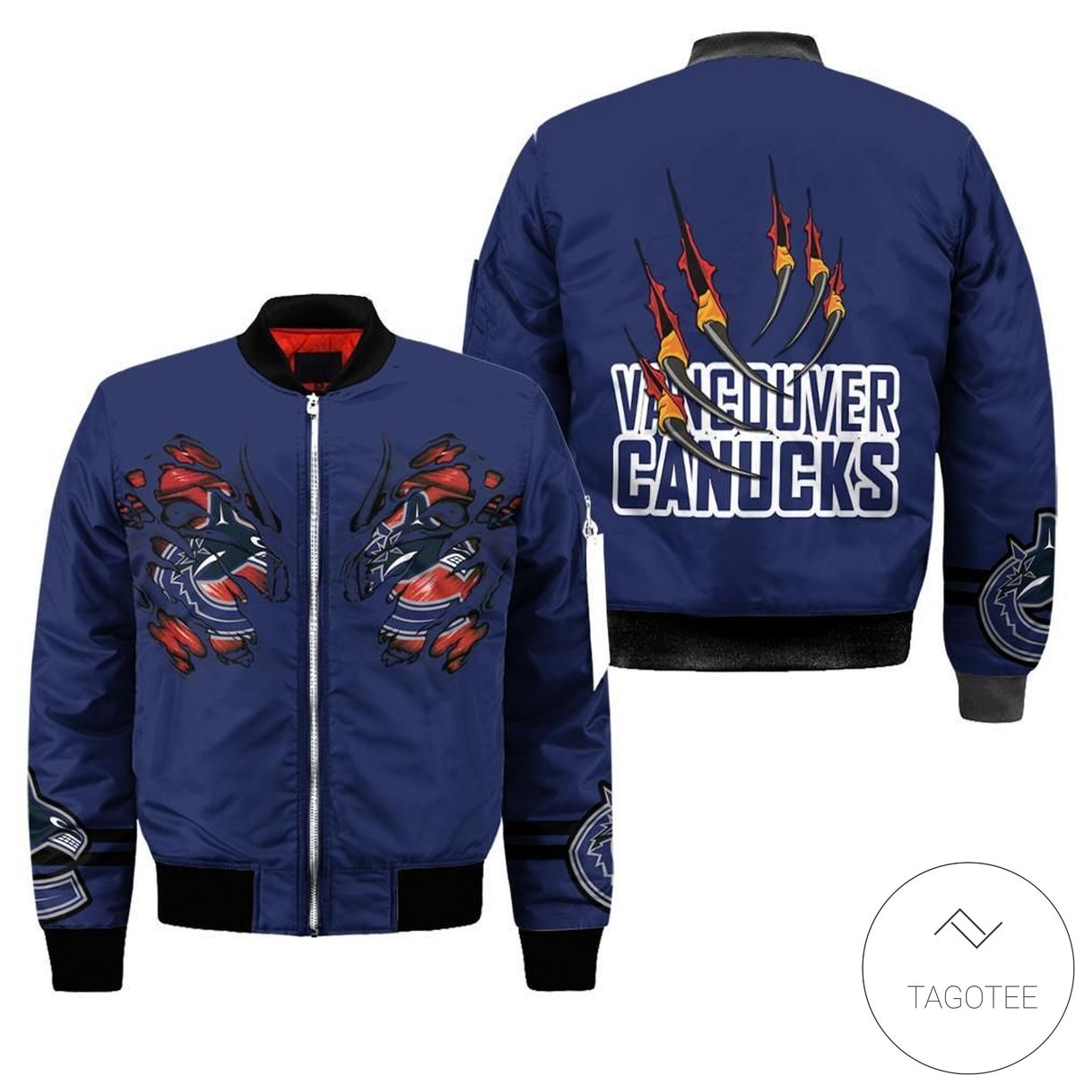 Vancouver Canucks Claws 3d Printed Unisex Bomber Jacket