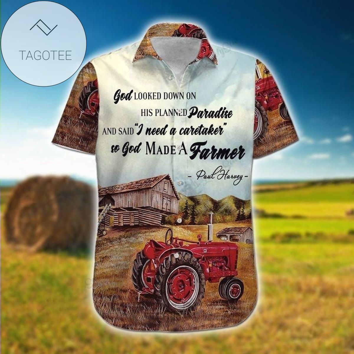2022 Authentic Hawaiian Shirts Farmer God And Truck