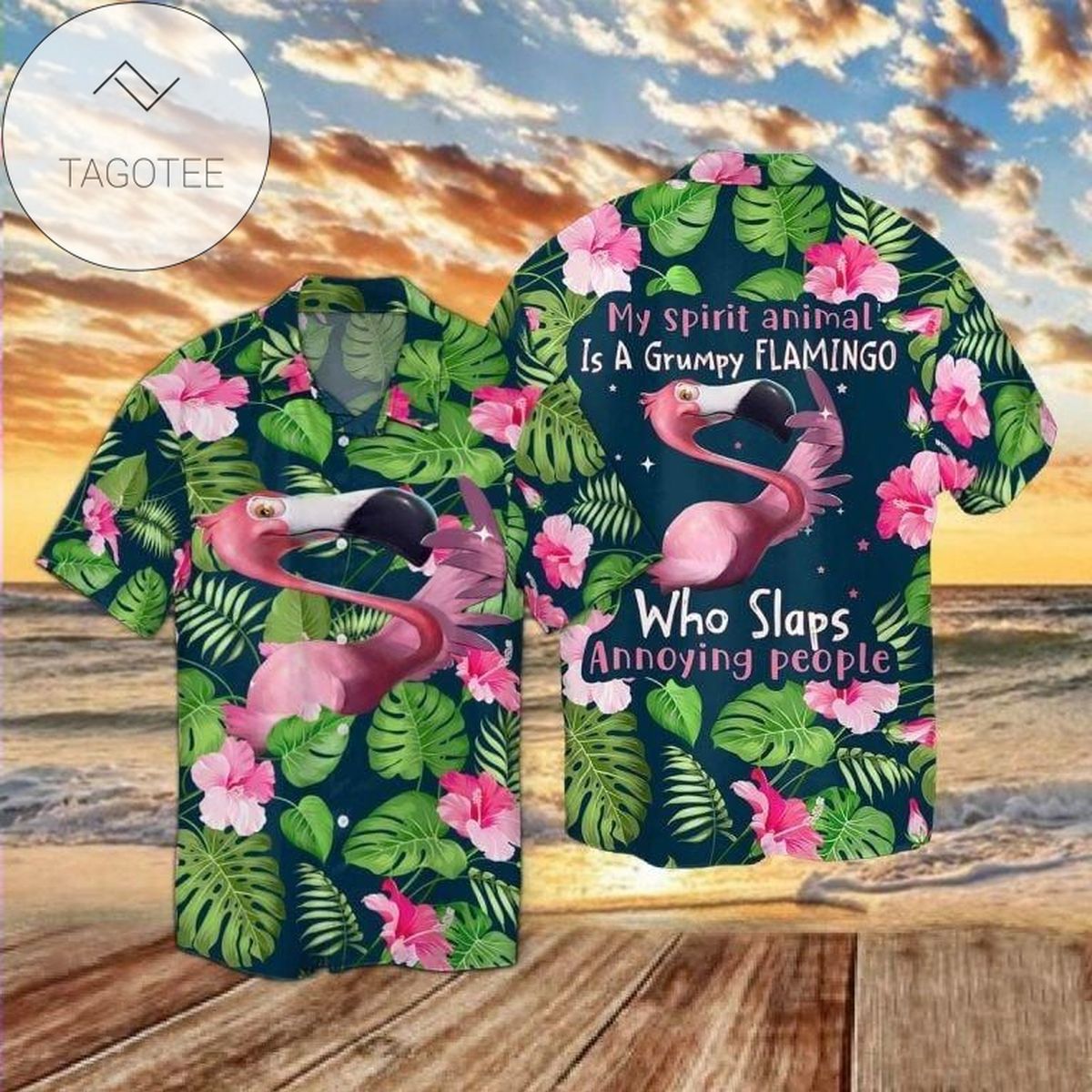2022 Authentic Hawaiian Shirts Grumpy Flamingo