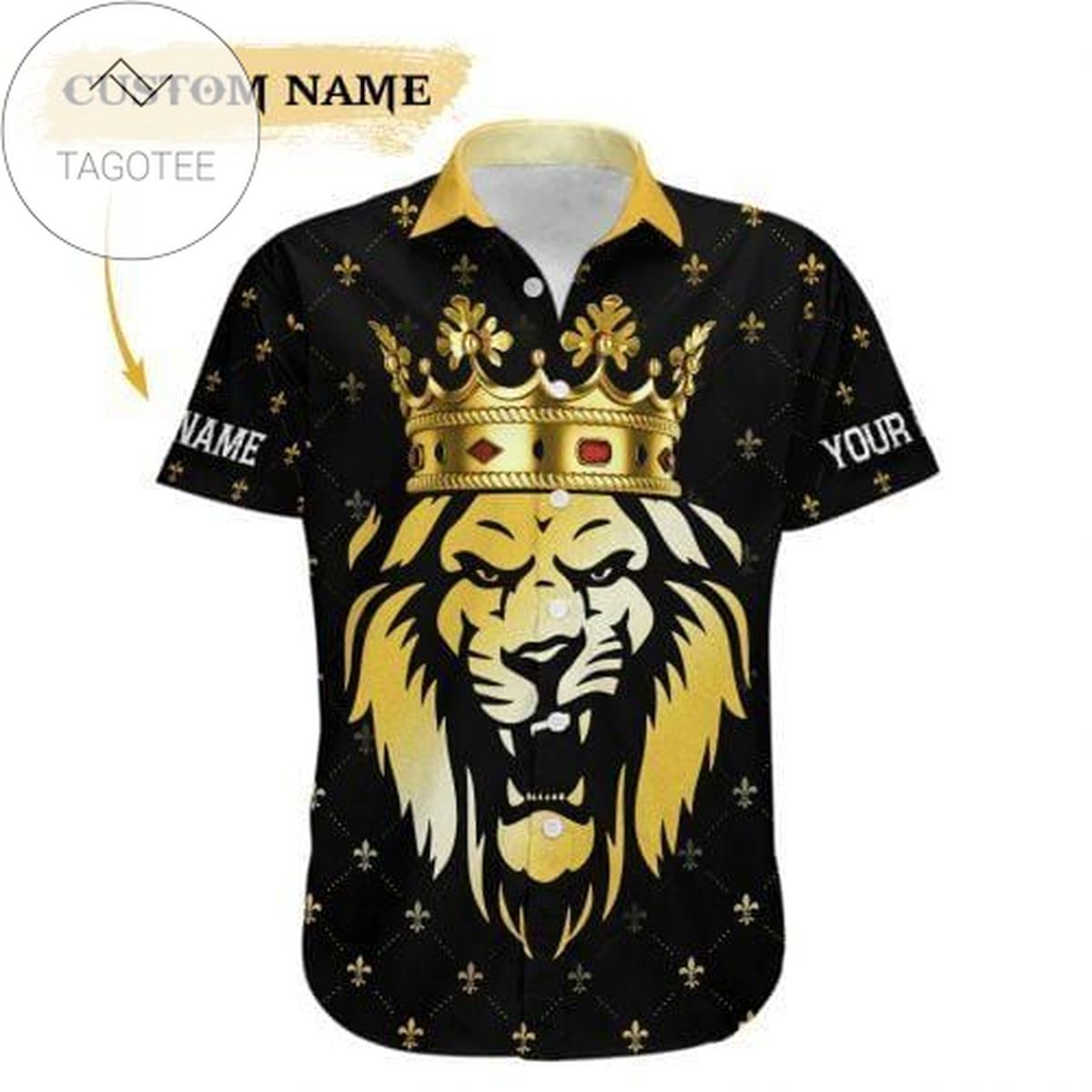2022 Authentic Hawaiian Shirts King Lion Custom Month And Name