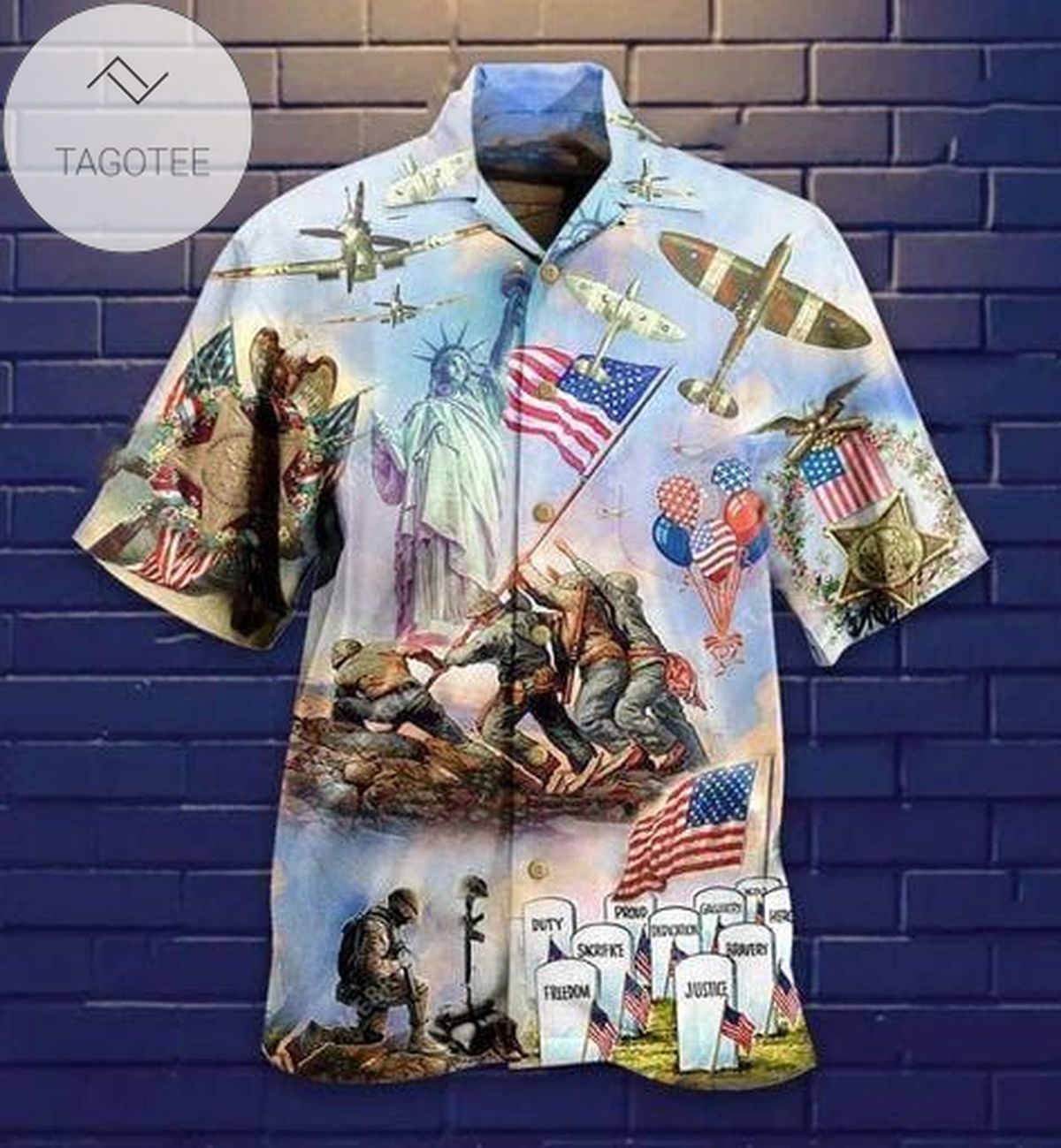 2022 Authentic Hawaiian Shirts Memorial American Veterans