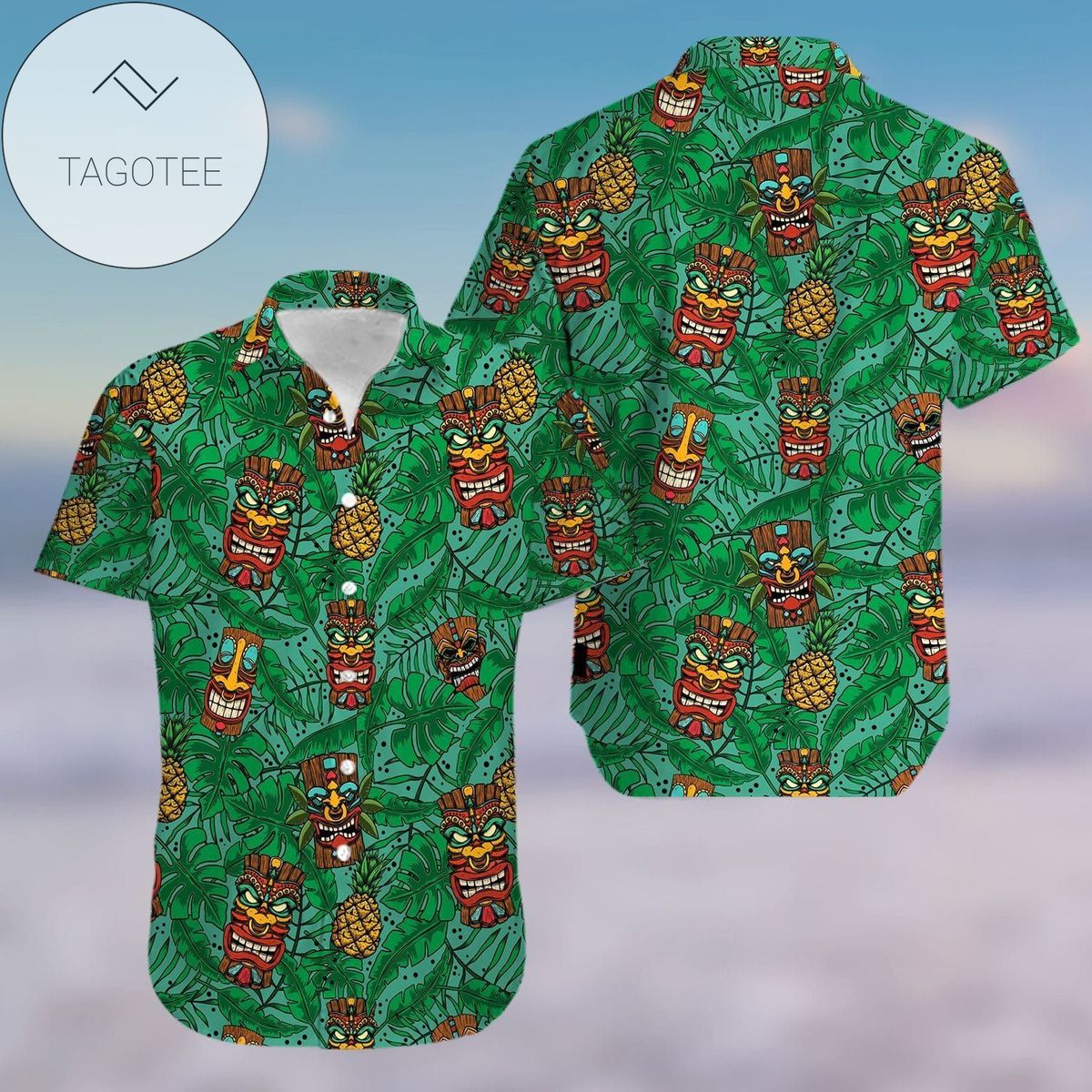 2022 Authentic Hawaiian Shirts Tiki And Pineapple #2704kv