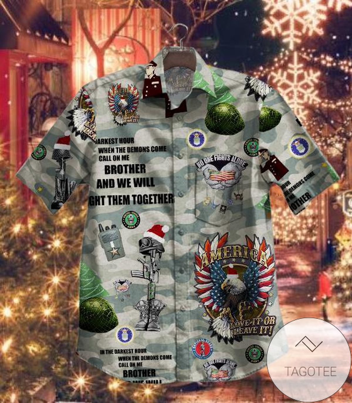 Army Christmas Hawaiian Shirt 3d T Shirt