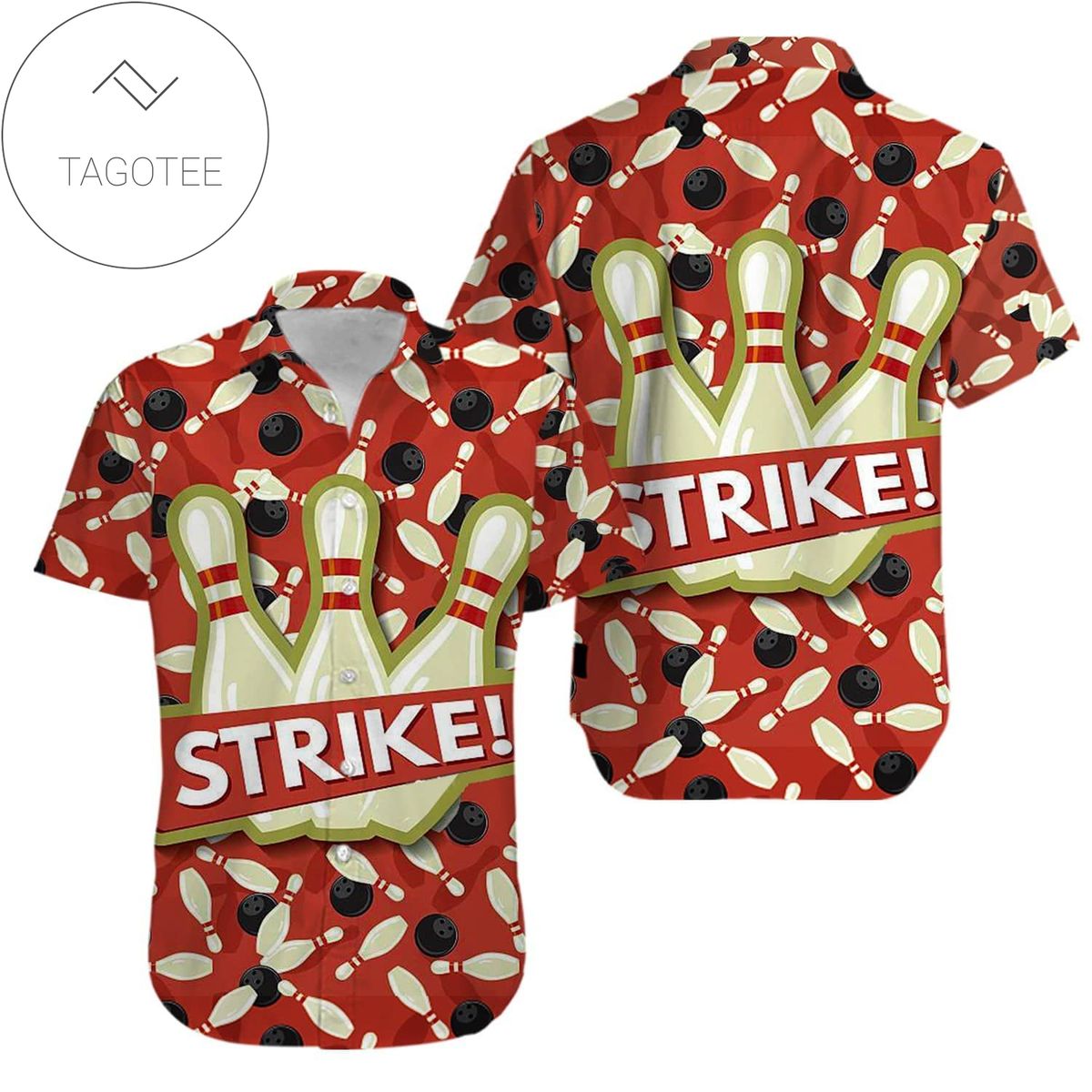 Bowling ?strike Hawaiian Shirts #kv