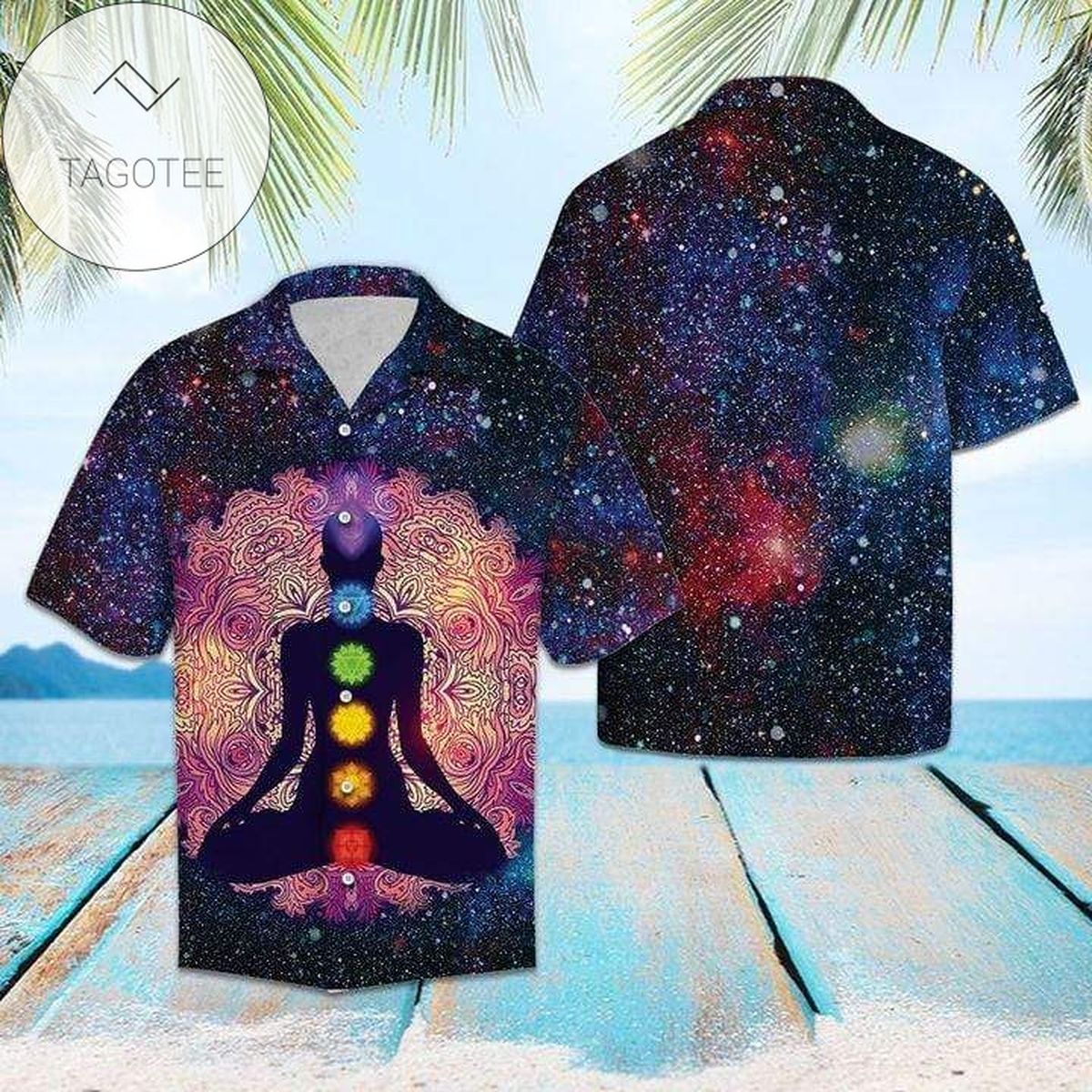 Chakra Mandala Yoga Unisex Authentic Hawaiian Shirt 2022s L