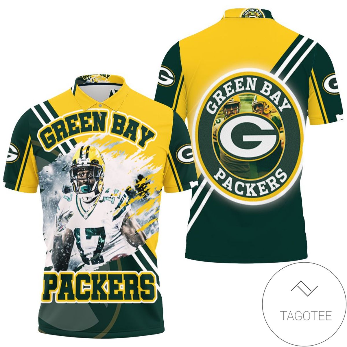 Davante Adams 17 Green Bay Packers For Fans All Over Print Polo Shirt