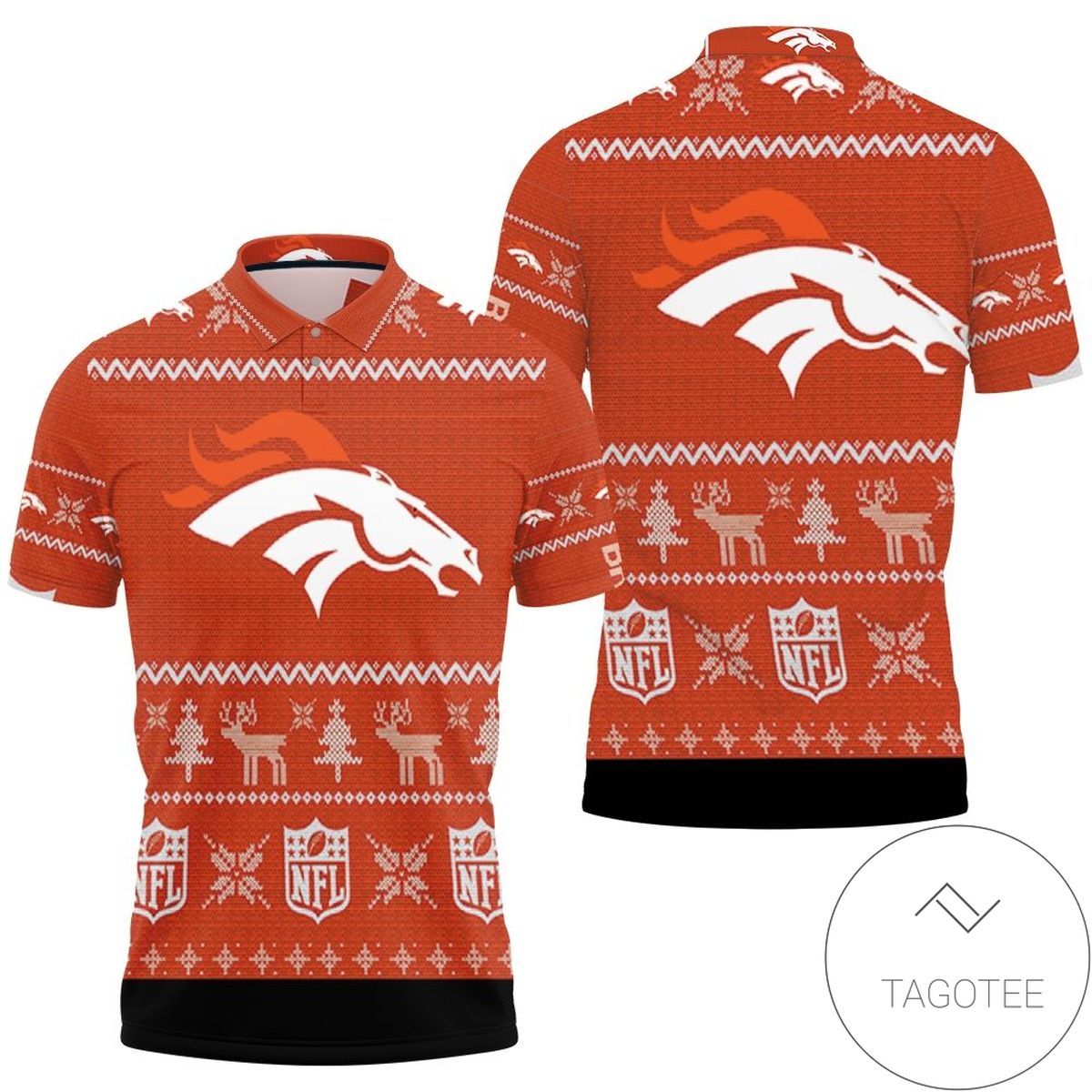 Denver Broncos Ugly Sweatshirt Christmas 3d All Over Print Polo Shirt
