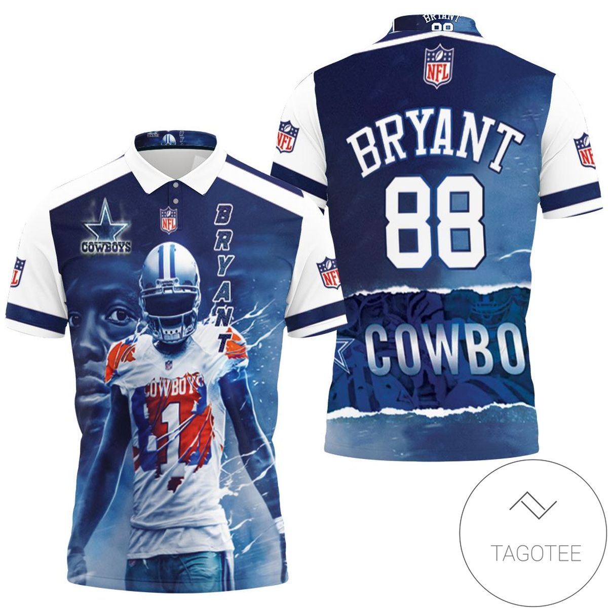 Dez Bryant 88 Dallas Cowboys Oklahoma State Cowboys 3d All Over Print Polo Shirt