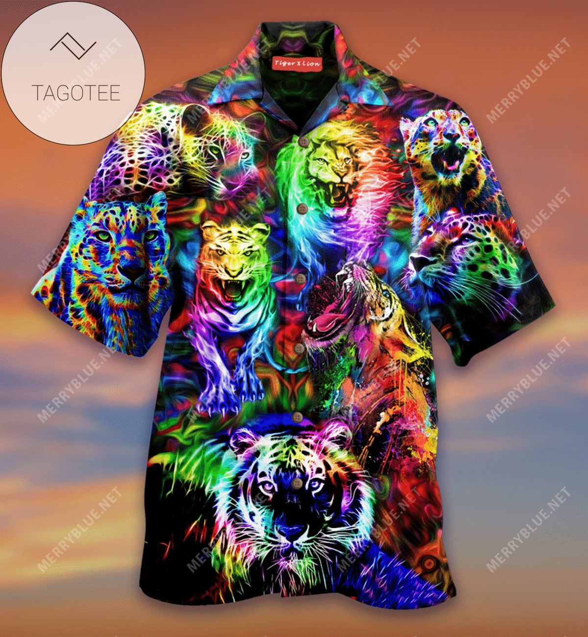Discover Cool King Of The Jungle Lion Tiger Leopard Unisex Hawaiian Shirt