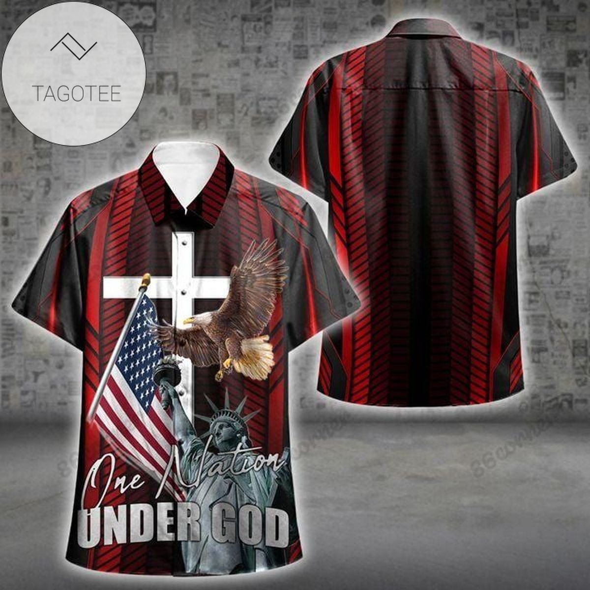 God Bless And Eagle Under God 2022 Authentic Hawaiian Shirts #dh