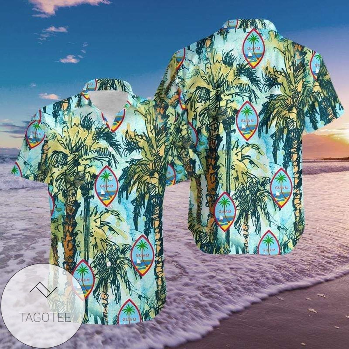 Guam Aloha Tropical Full Printing Hawaiian Shirts 1009h