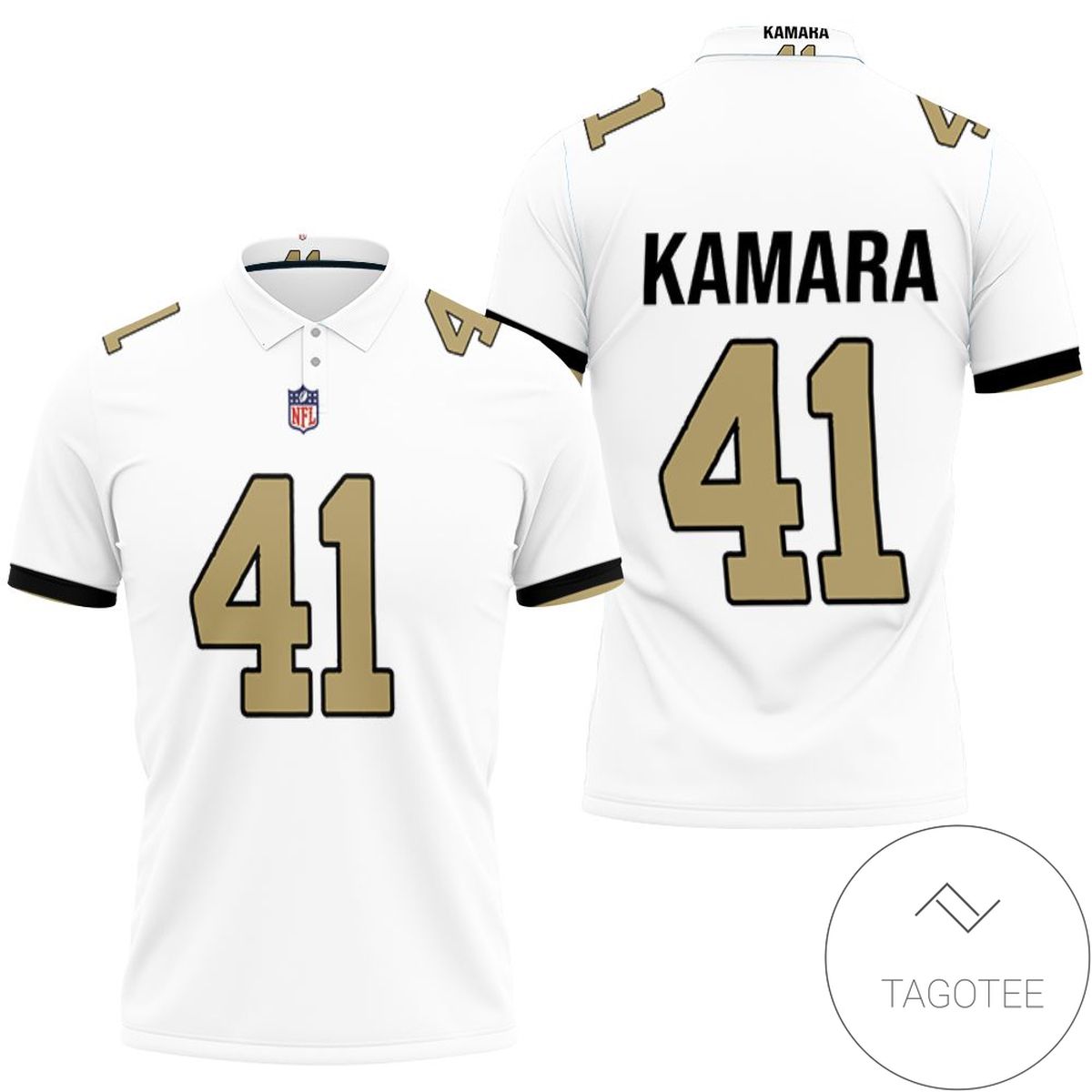 Kamara 41 New Orleans Saints Nfl 3d Jersey All Over Print Polo Shirt