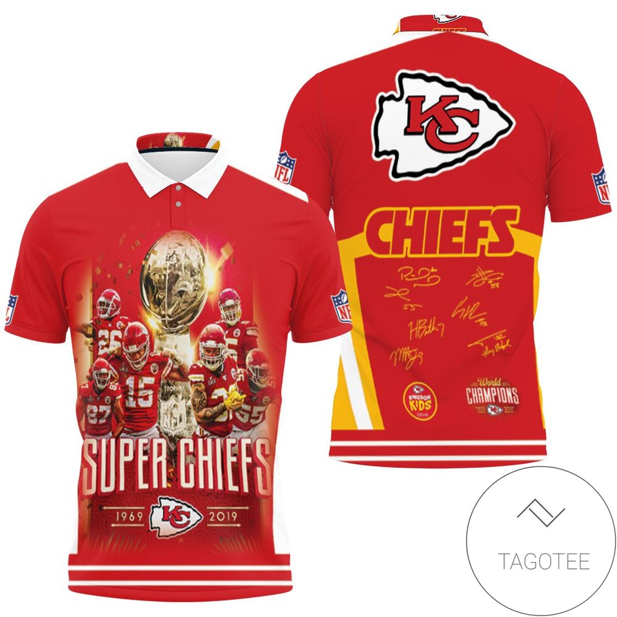 Kansas City Chiefs Afc West Champions Division Super Bowl 2021 All Over Print Polo Shirt