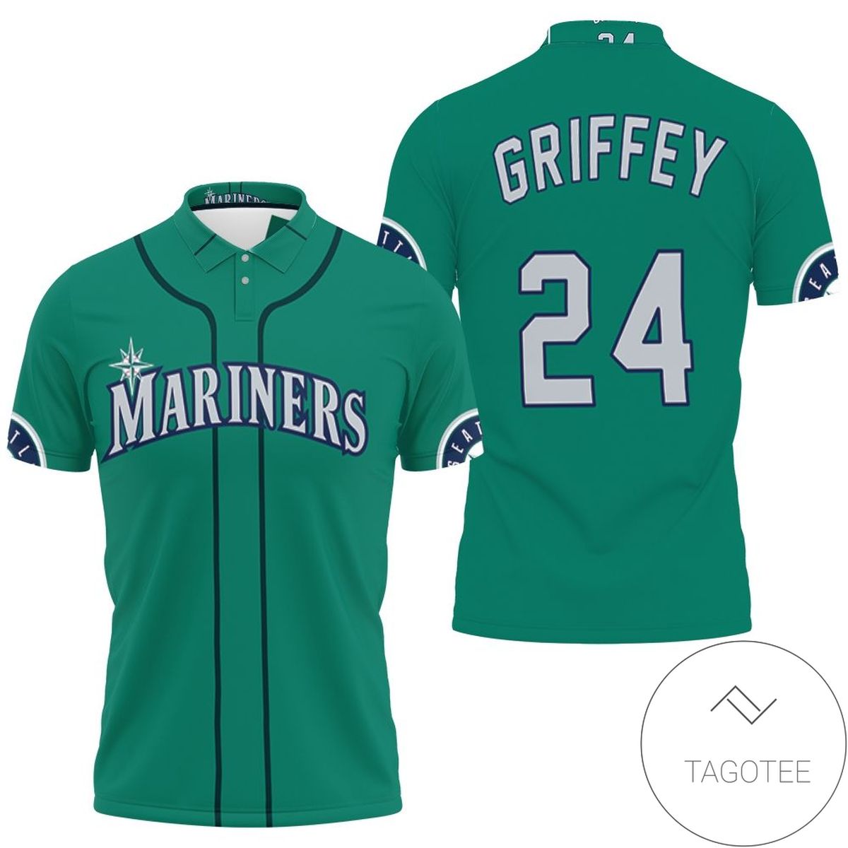 Ken Griffey Jr Seattle Mariners Northwest Green 2019 Jersey Inspired All Over Print Polo Shirt