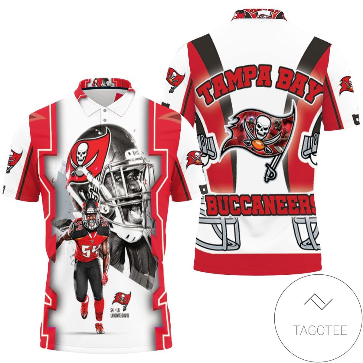 Lavonte David #54 Tampa Bay Buccaneers Nfc South Division Champions Super Bowl 2021 All Over Print Polo Shirt
