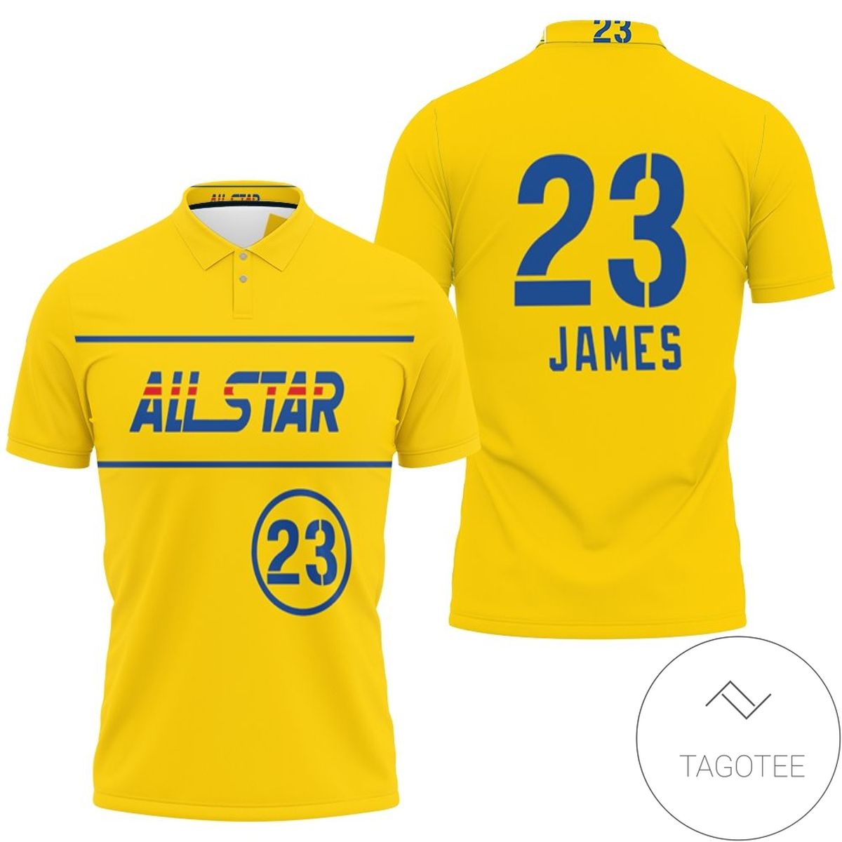 Lebron James Lakers 2021 All-star Western Conference Gold Jersey Inspired All Over Print Polo Shirt