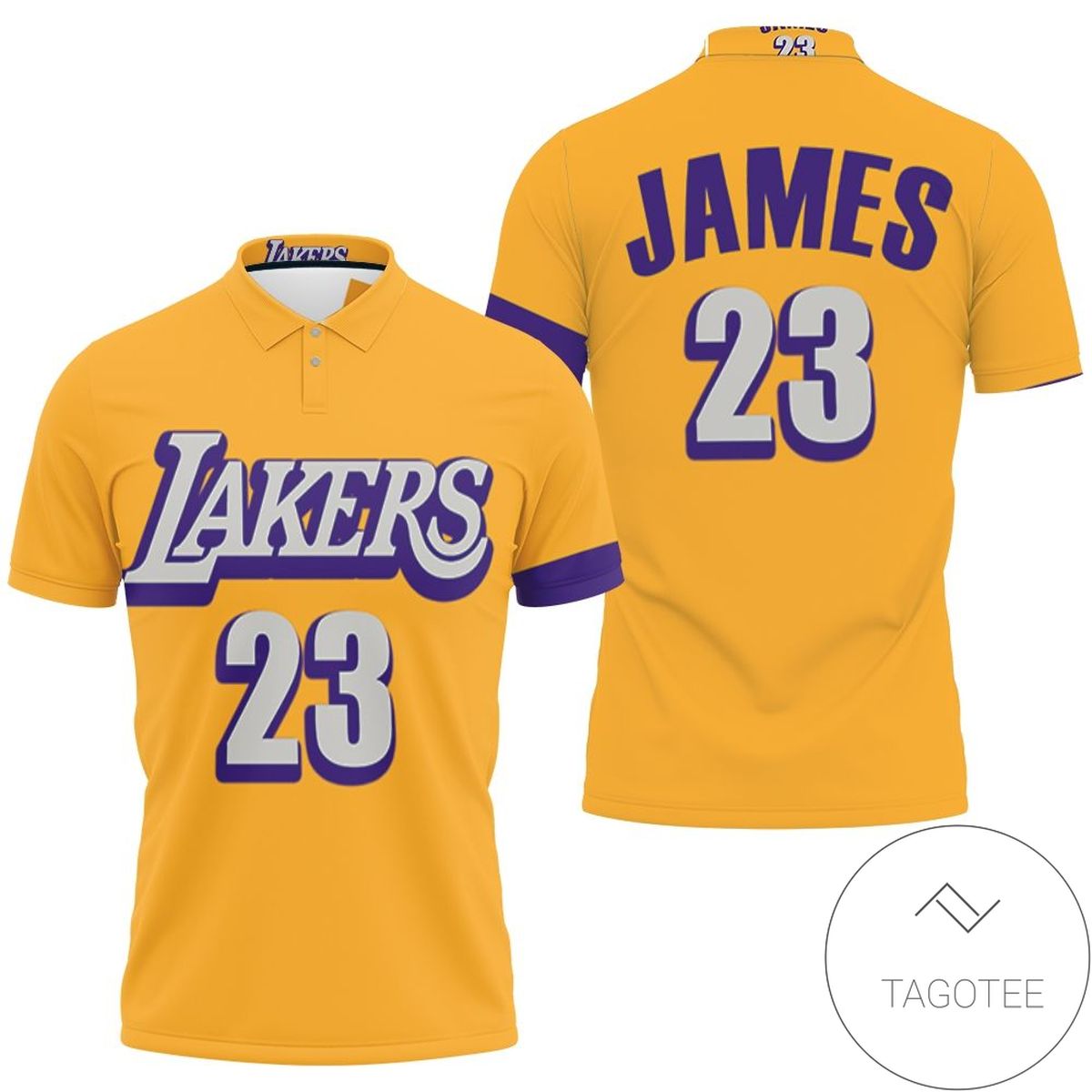 Lebron James Los Angeles Lakers 2020 Finished Swingman Yellow City Edition Jersey All Over Print Polo Shirt