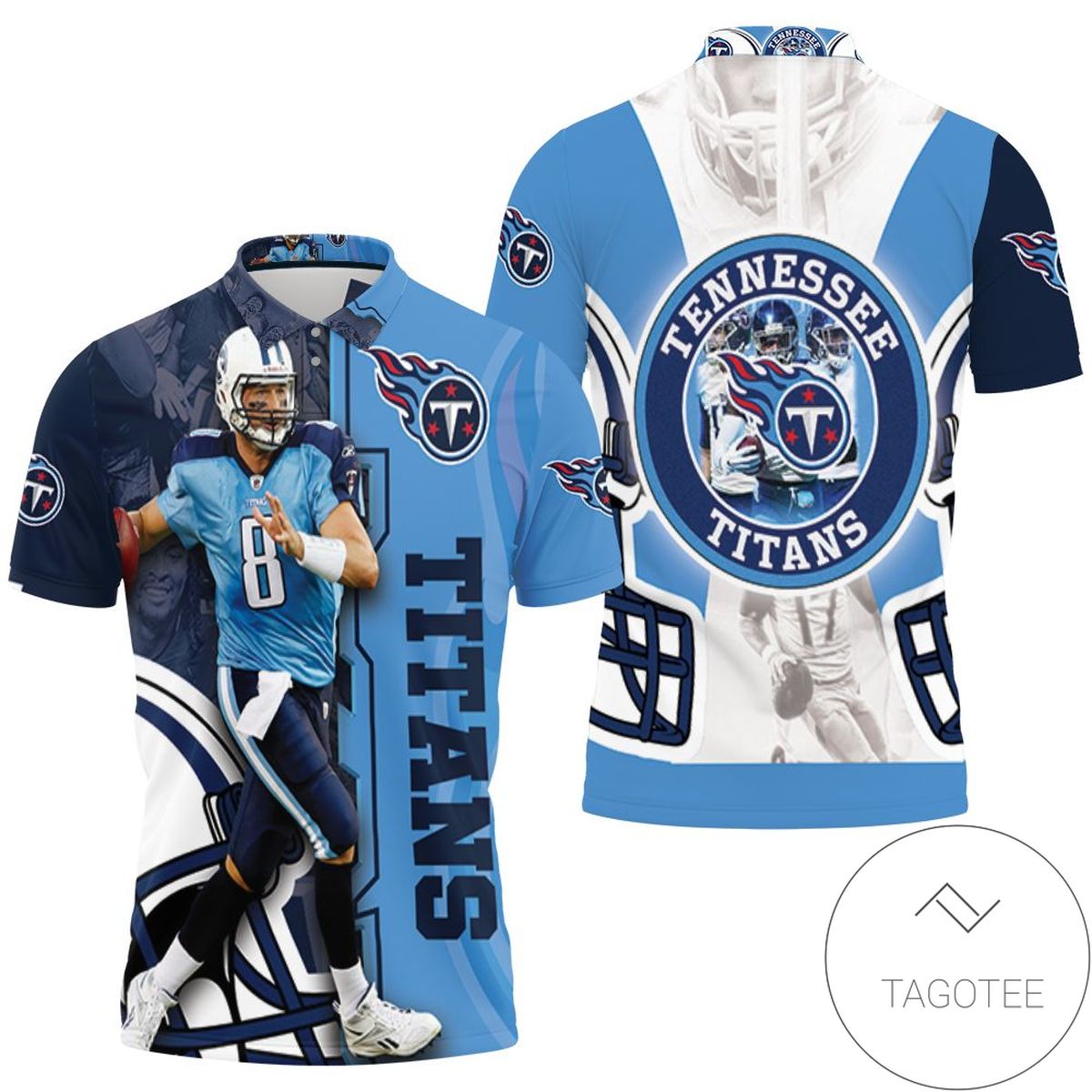 Marcus Mariota #8 Tennessee Titans Super Bowl 2021 Afc South Division Ship All Over Print Polo Shirt
