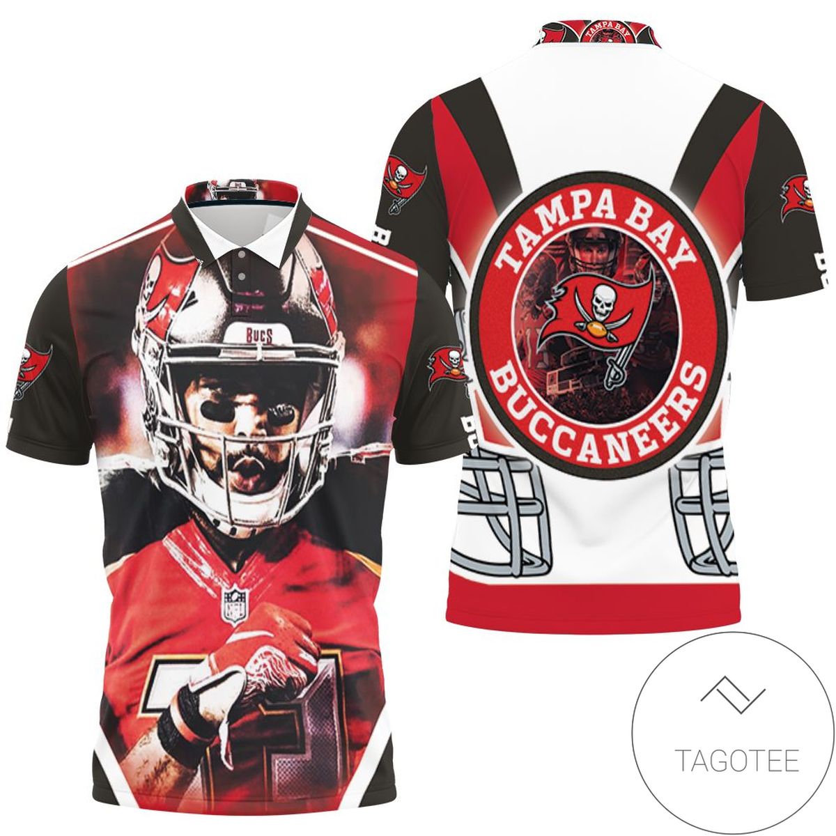 Mike Evans #13 Tampa Bay Buccaneers Nfc South Division Champions Super Bowl 2021 All Over Print Polo Shirt