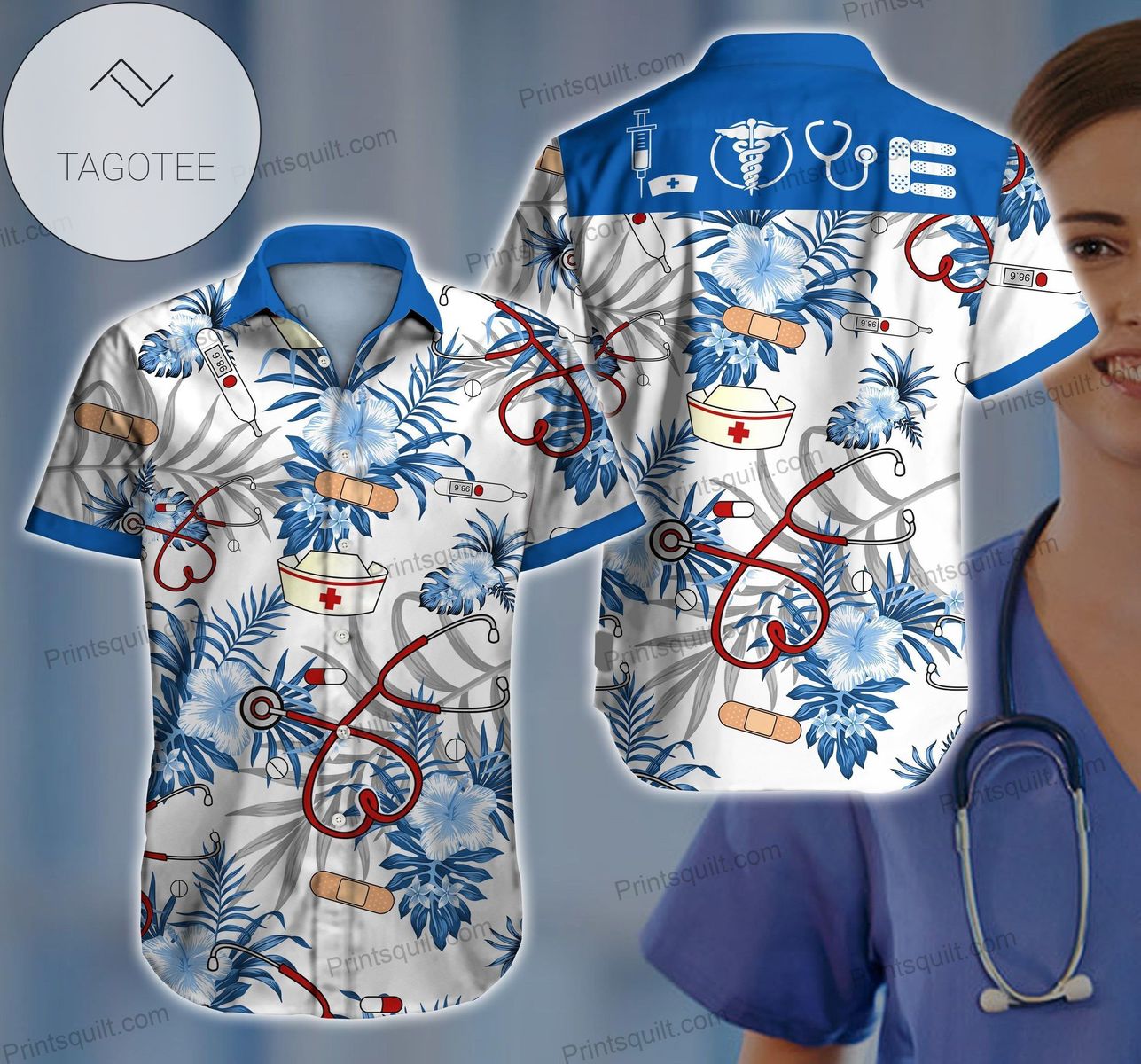 Nurse V1 Hawaii 3d Shirt