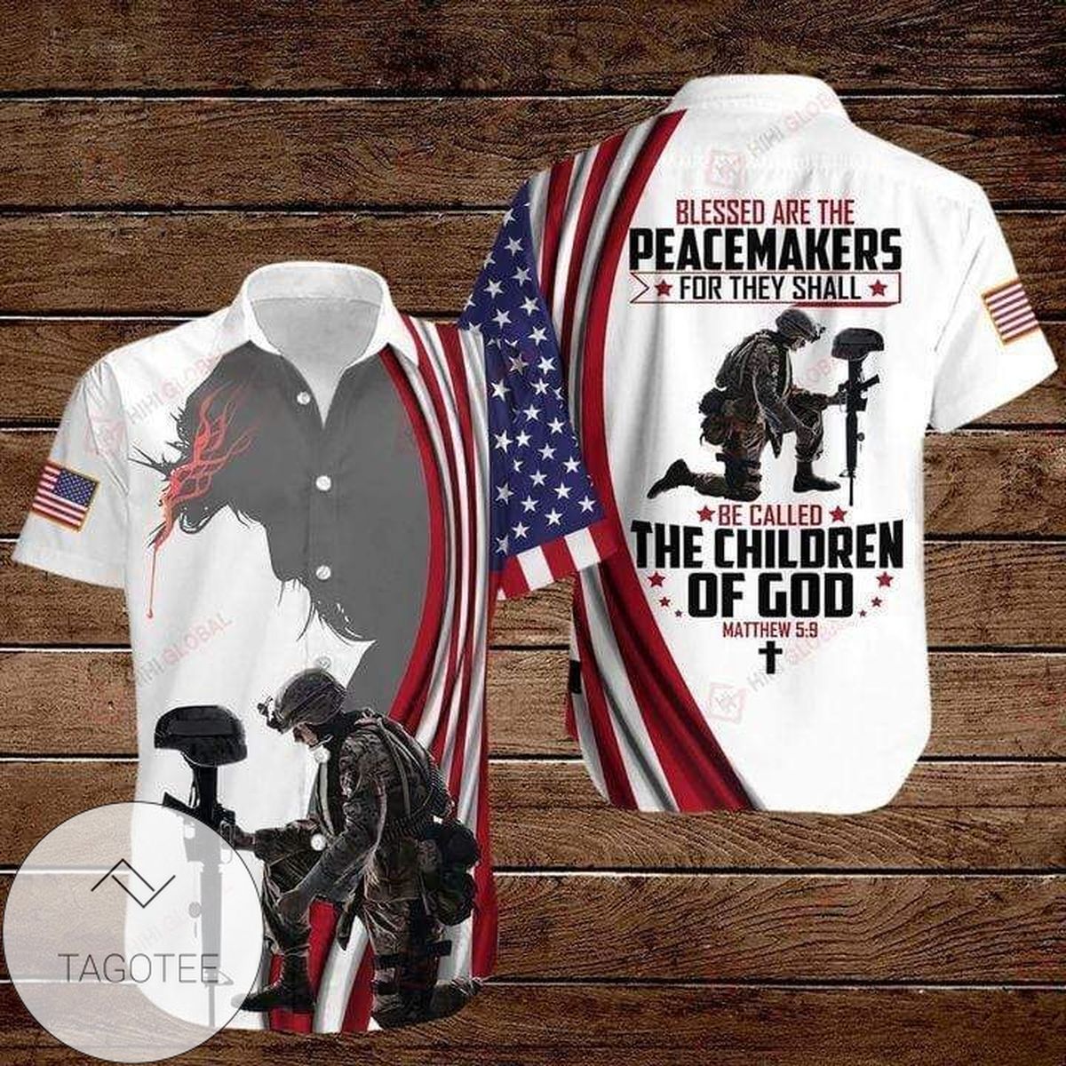 Order Blessed Are The Peacemakers For They Will Be Called Children Of God White Hawaiian Aloha Shirt