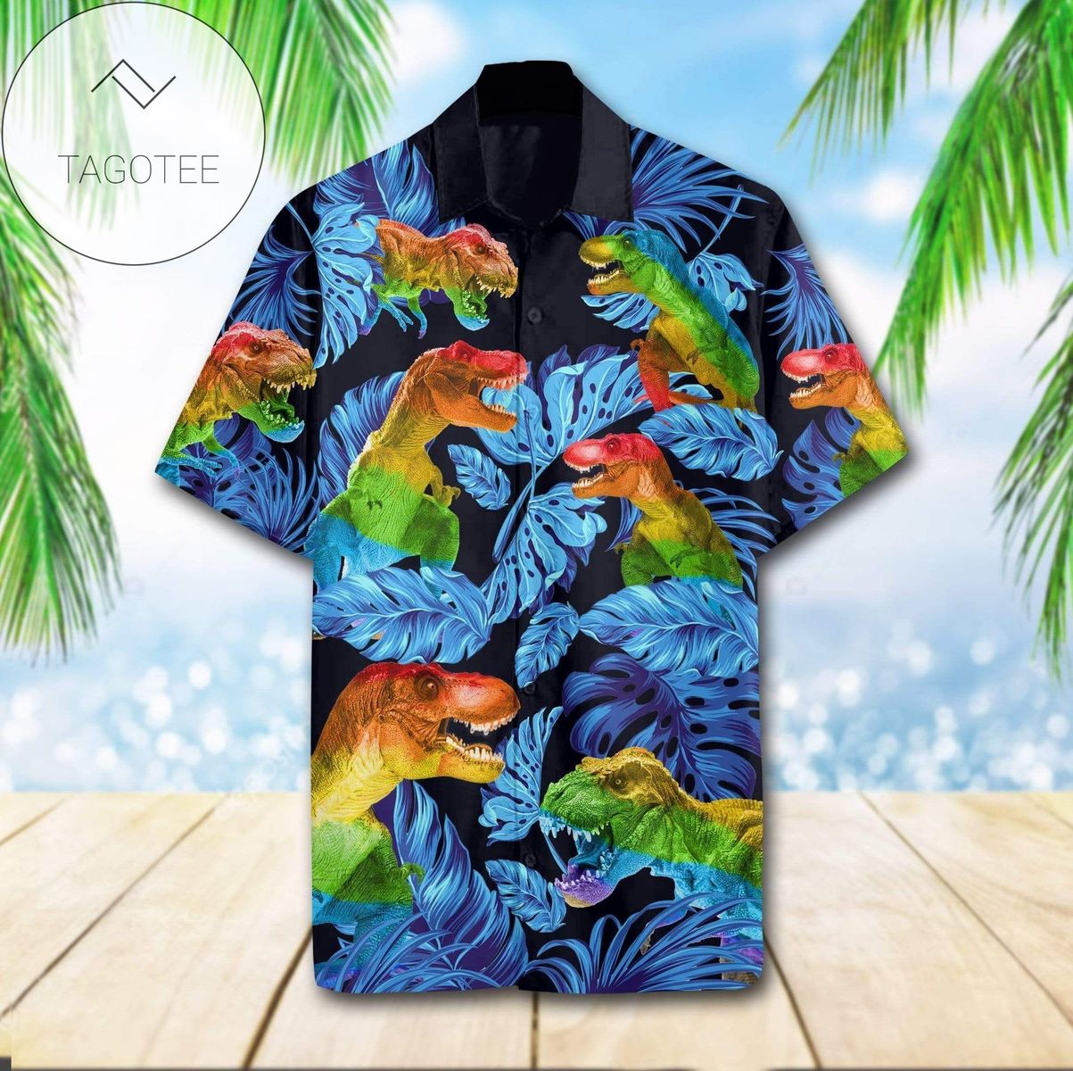 Order Dinosaur Tropical Full Hawaiian Shirts
