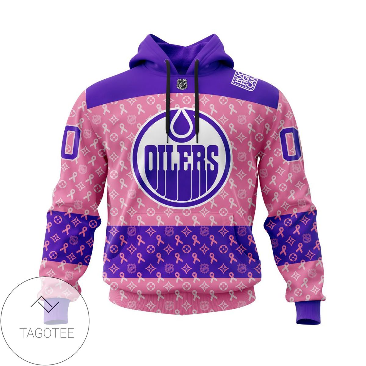 Top Rated Personalized NHL Edmonton OilersPink Ribbon Fights Cancer Jersey