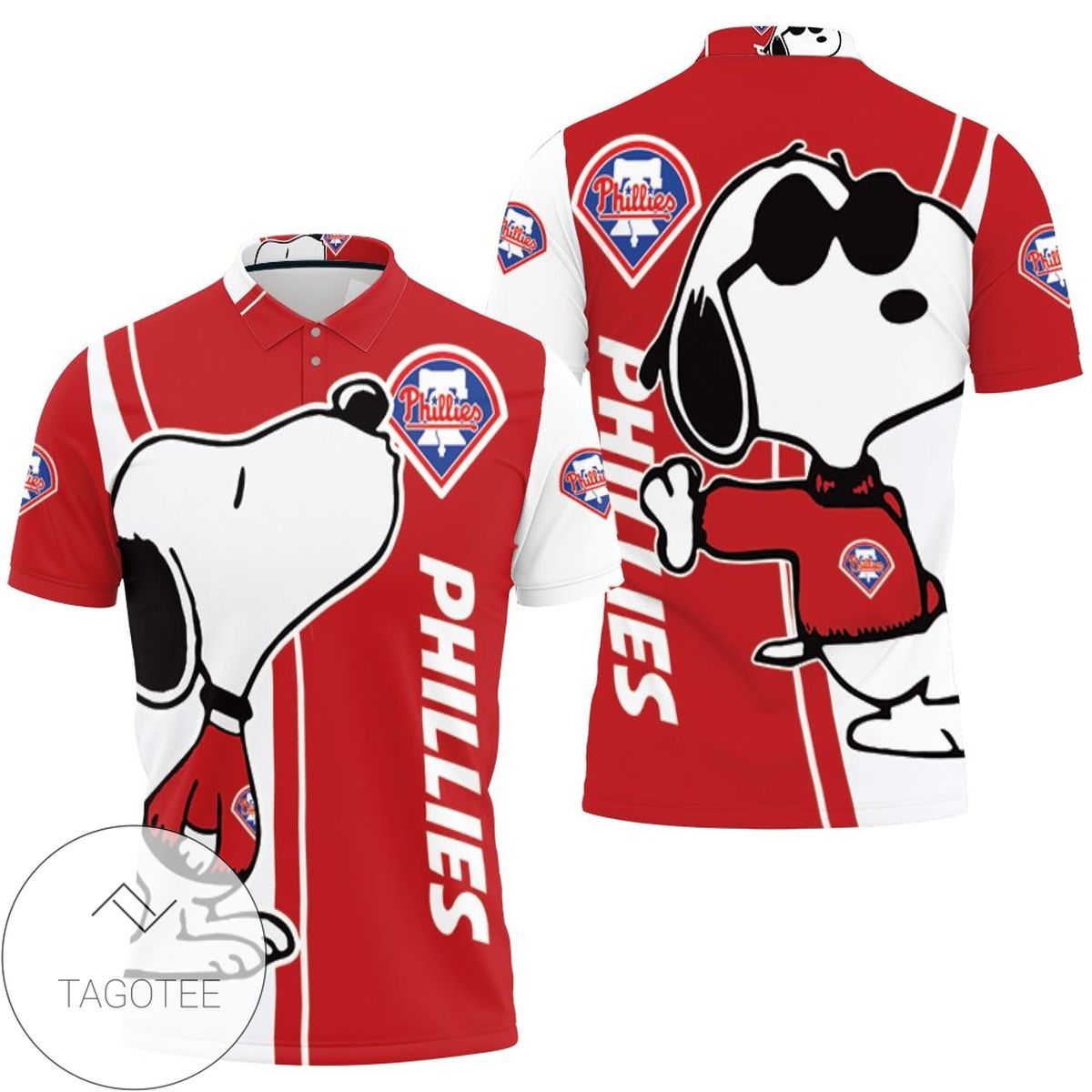 Philadelphia Phillies Snoopy Lover 3d Printed All Over Print Polo Shirt