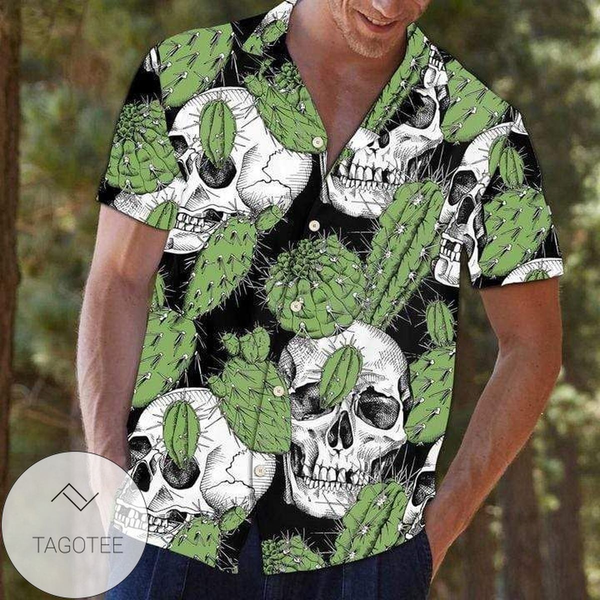 Shop From 1000 Unique Skull And Cactus 2022 Authentic Hawaiian Shirts L