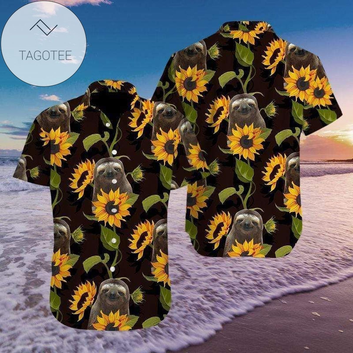 Sloth With Sunflower Authentic Hawaiian Shirt 2022s 3009h